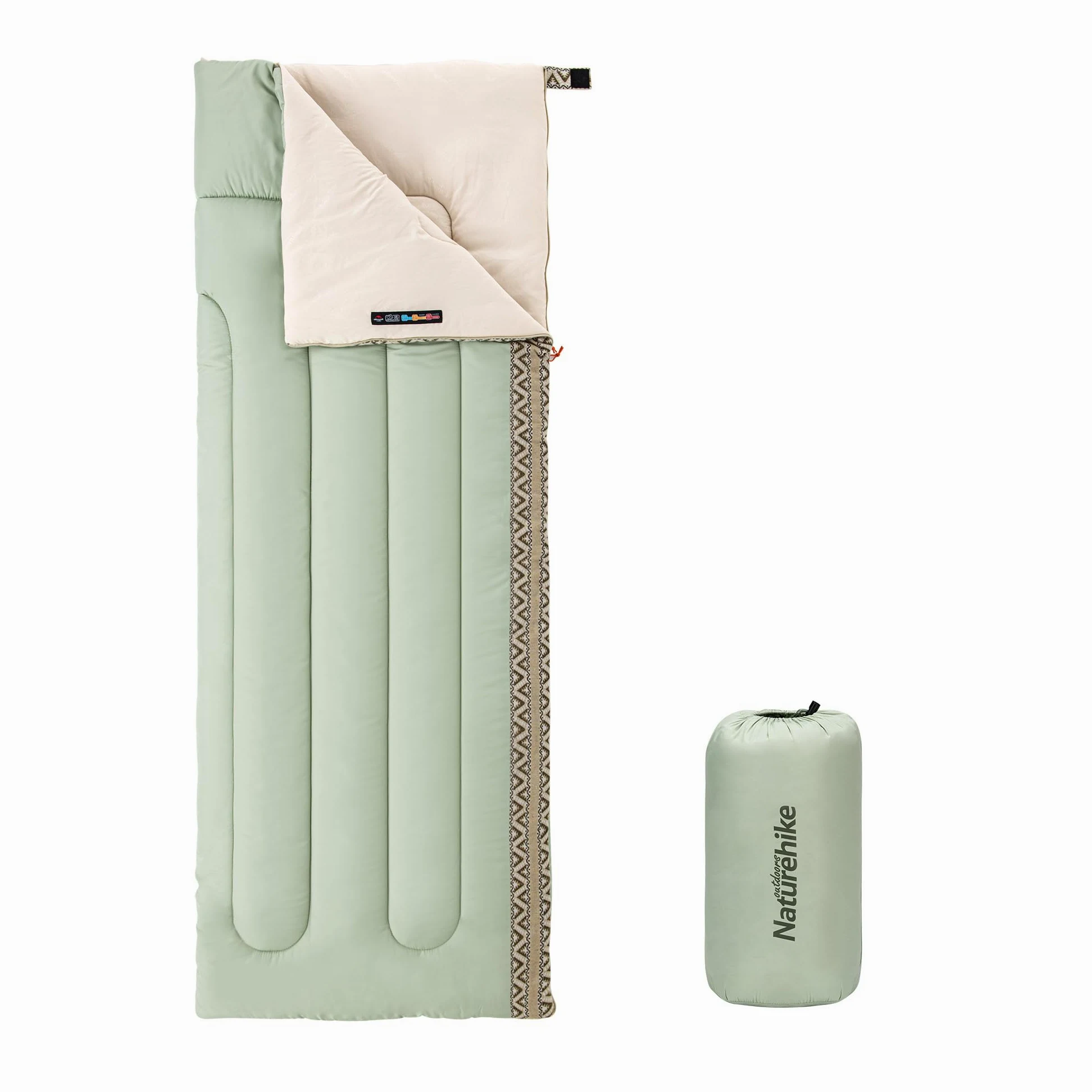 Naturehike Saco de Dormir Adulto Infantil 4 Estaciones Rectangular 190x75cm 7-13℃ Impermeable Camping