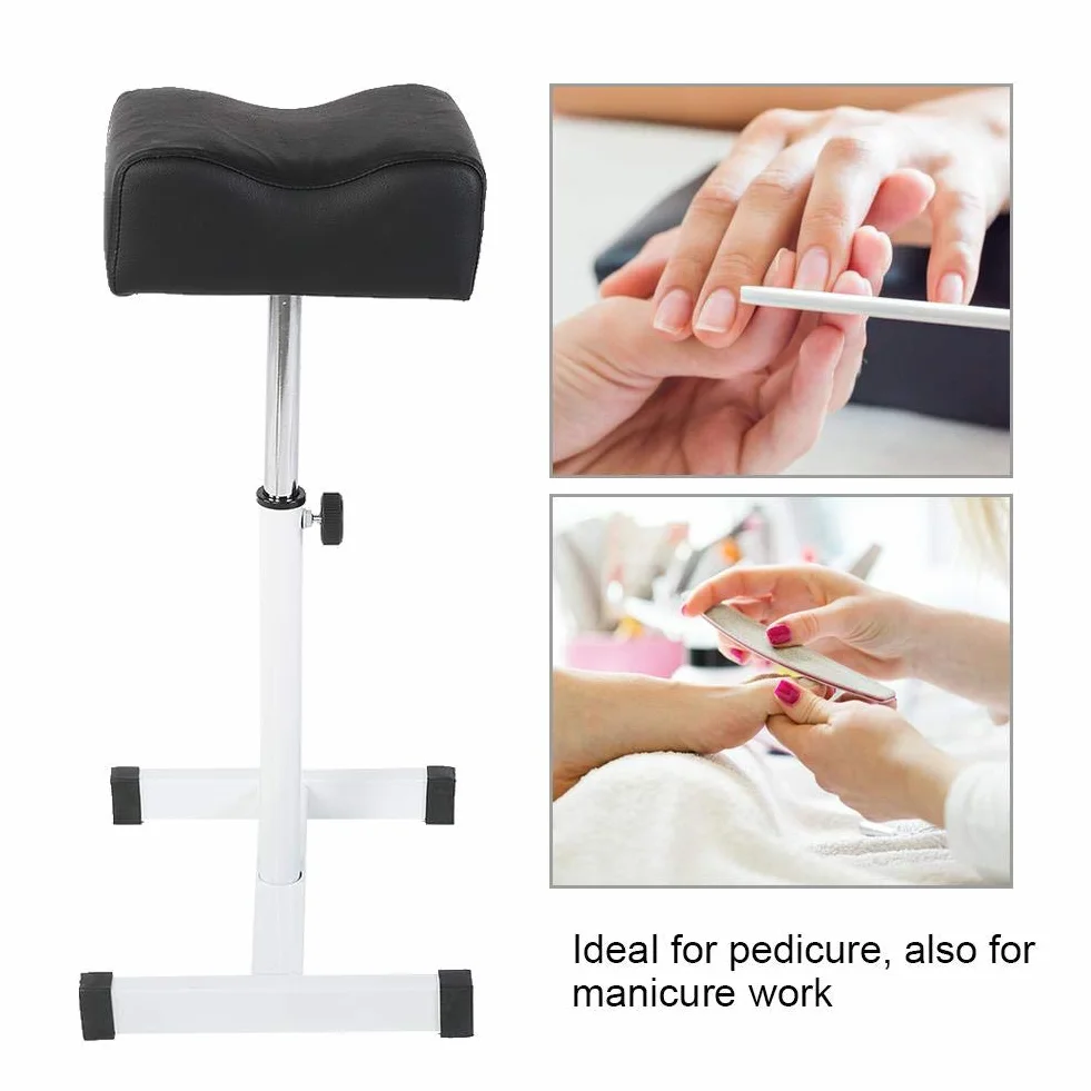 Taburete reposapiés ajustable para pedicura ergonómico salón spa
