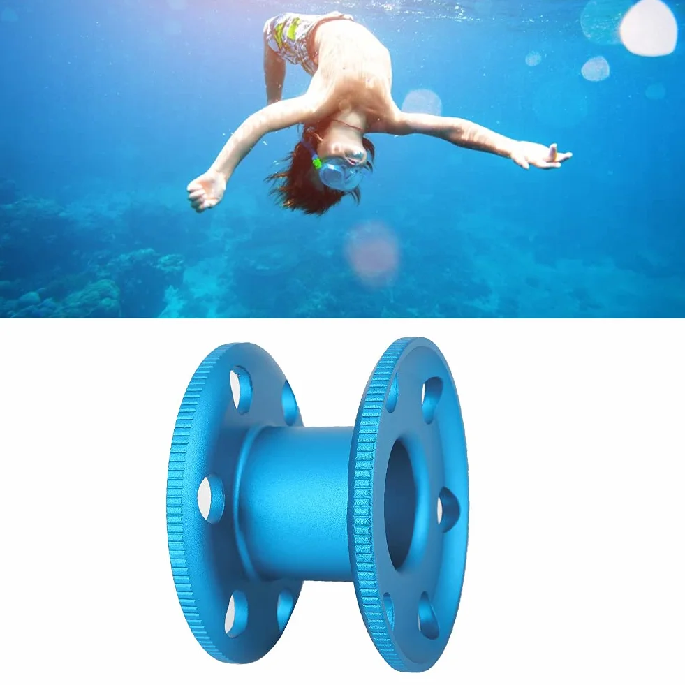 Carrete de dedo de buceo, aleación de aluminio duradera, carrete de buceo, accesorio de esnórquel submarino