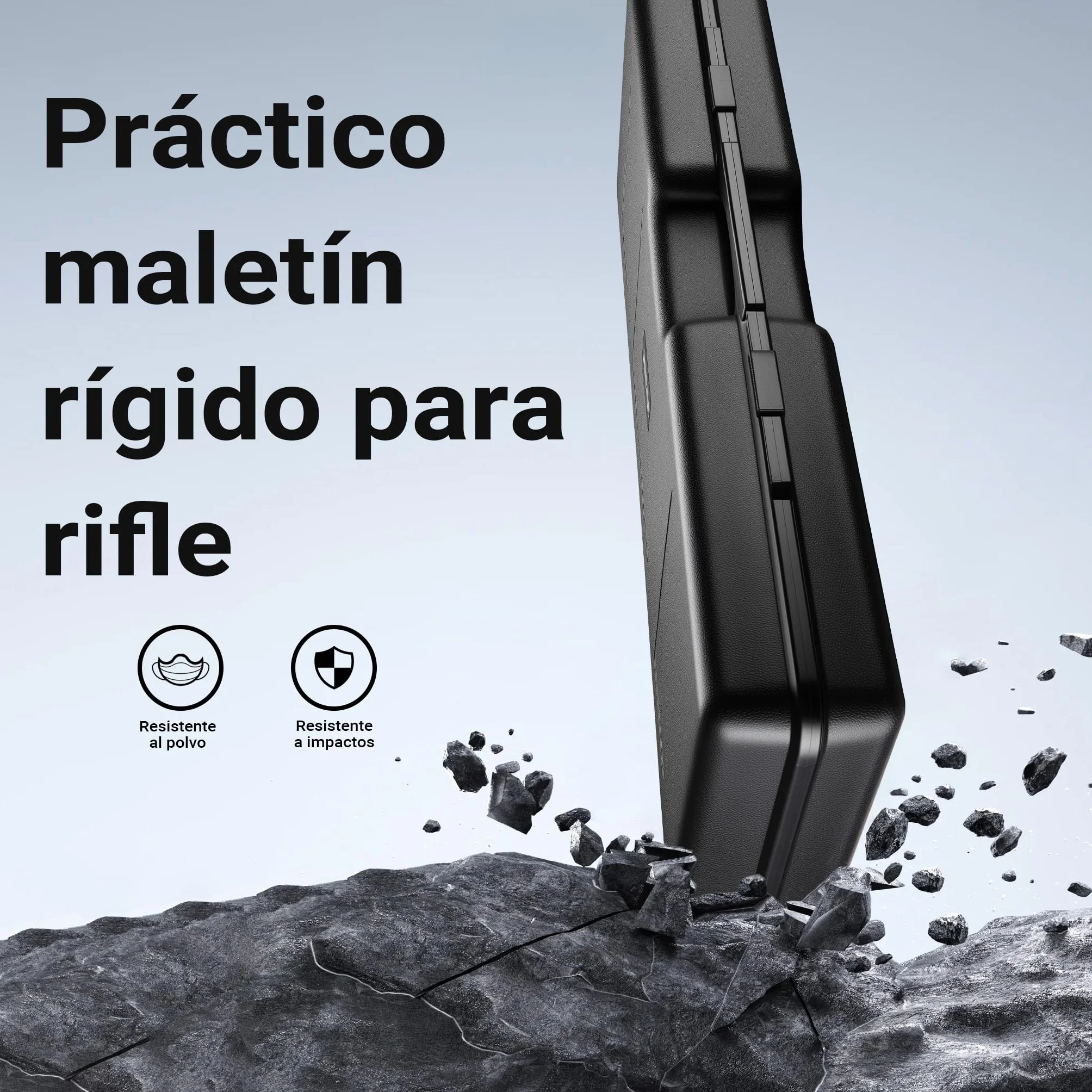 WilTec Maletín para Armas largas con Espuma pre-Cortada Compacto y Ligero de PP para Transporte Seguro de Rifles y escopetas