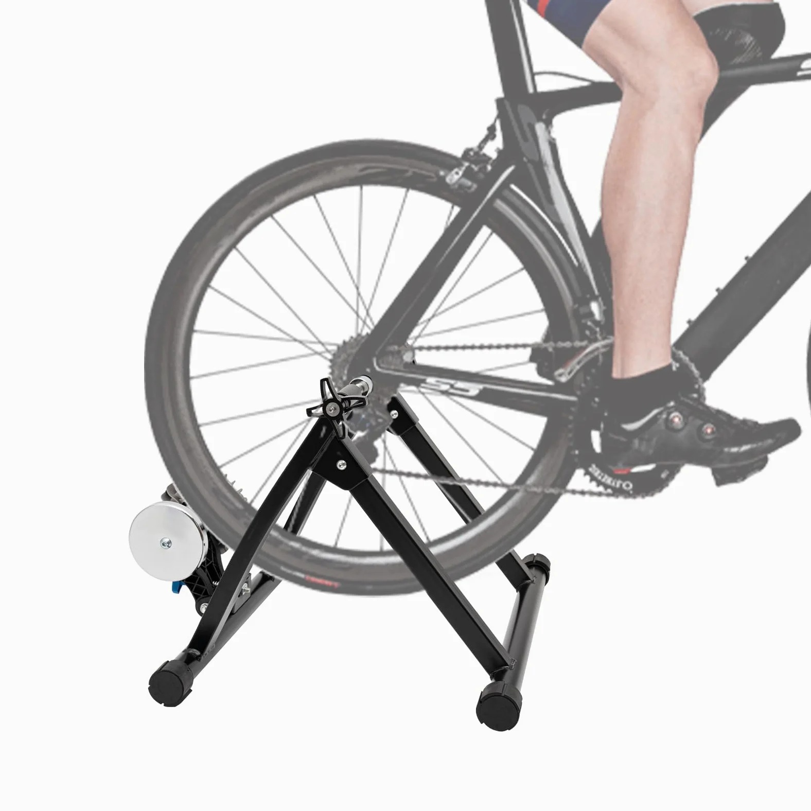 Home Trainer Bicicleta Entrenador de Bicicleta Home Trainer Diseño Ajustable Fluid Bike Trainer Banco de Entrenamiento de Bicicleta Fluido,Adecuado para Bicicletas de 26-29 Pulgadas, Bicicletas de