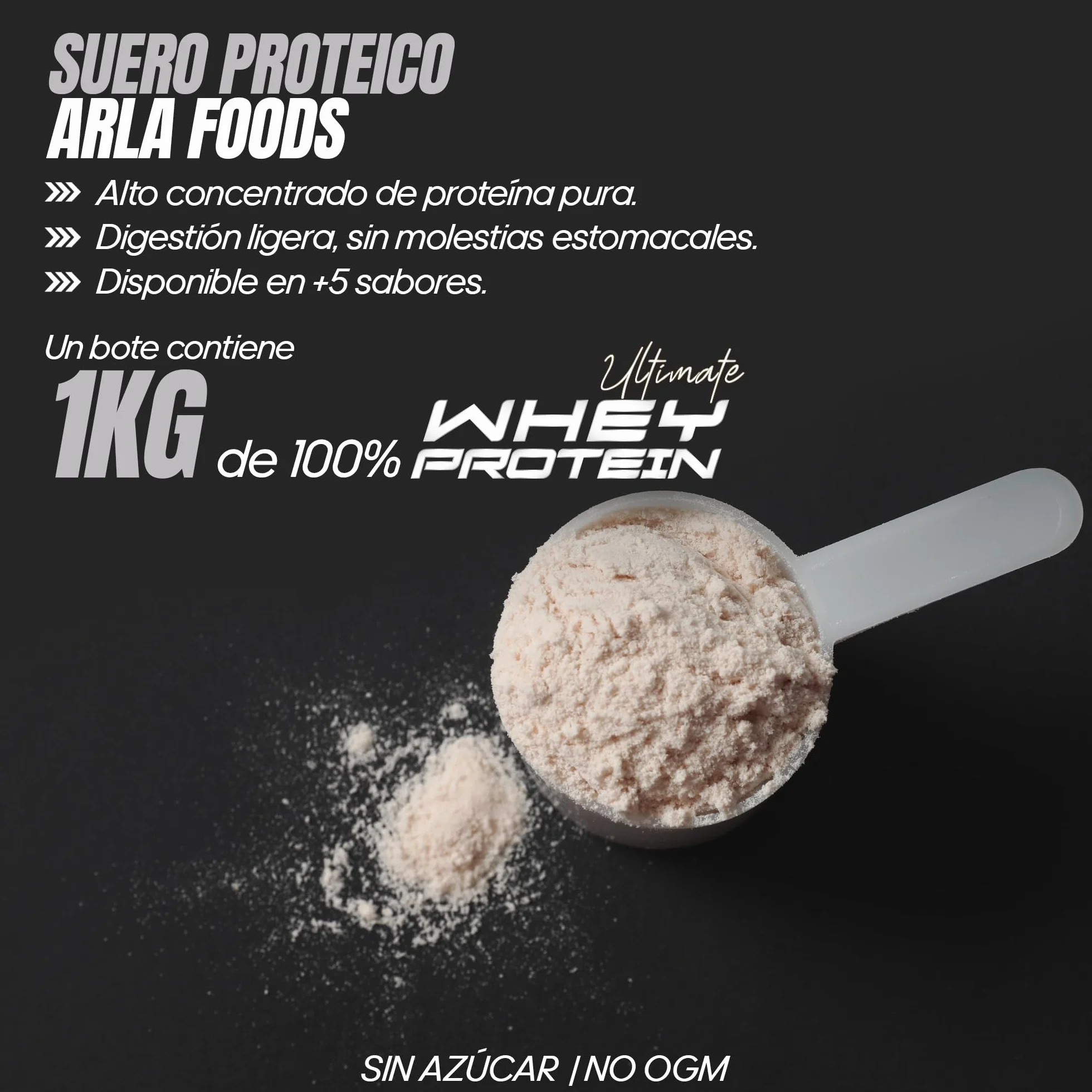 Whey Protein con Colágeno, Magnesio y Aminoácidos 1kg Sabor Caramelo