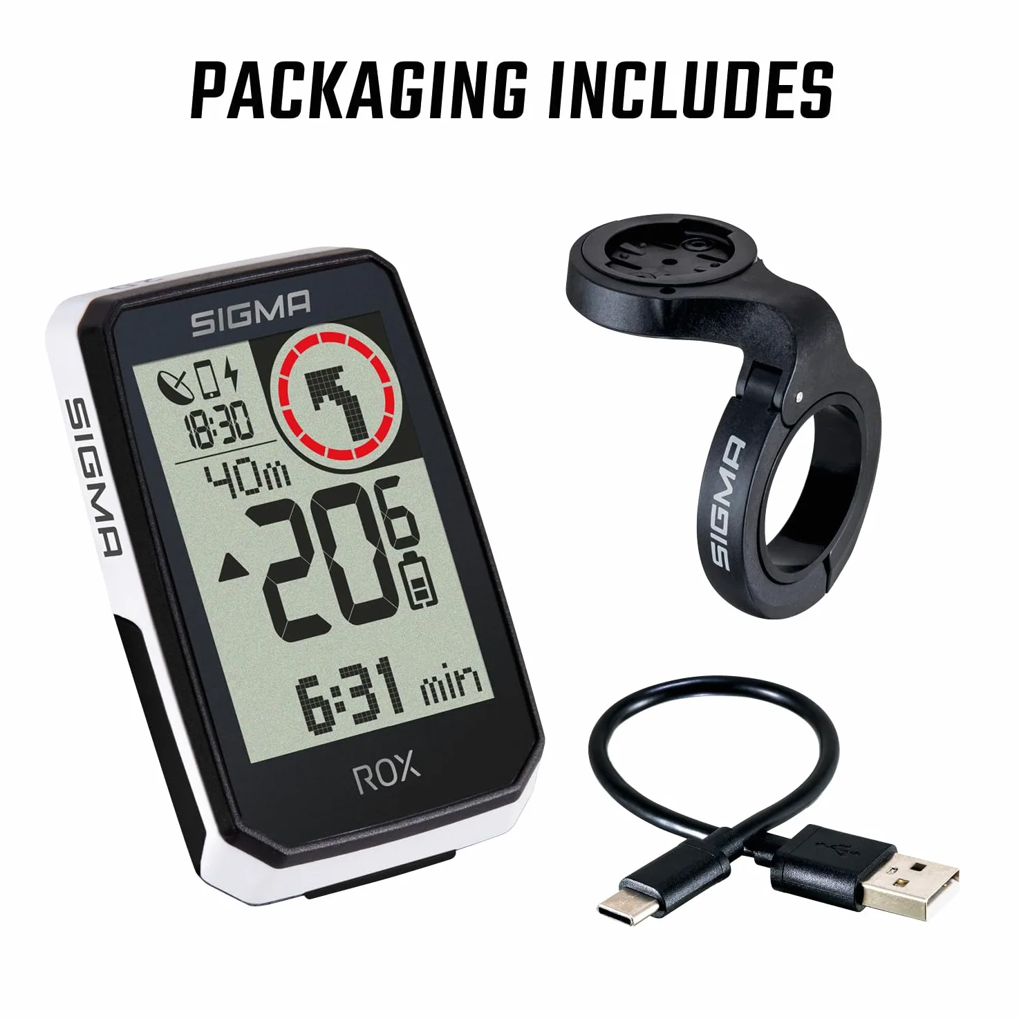 SIGMA ROX 2.0 | Ordenador de bicicleta con GPS y navegación inalámbricos y soporte para GPS | Navegación GPS al aire libre para disfrutar al máximo de la conducción