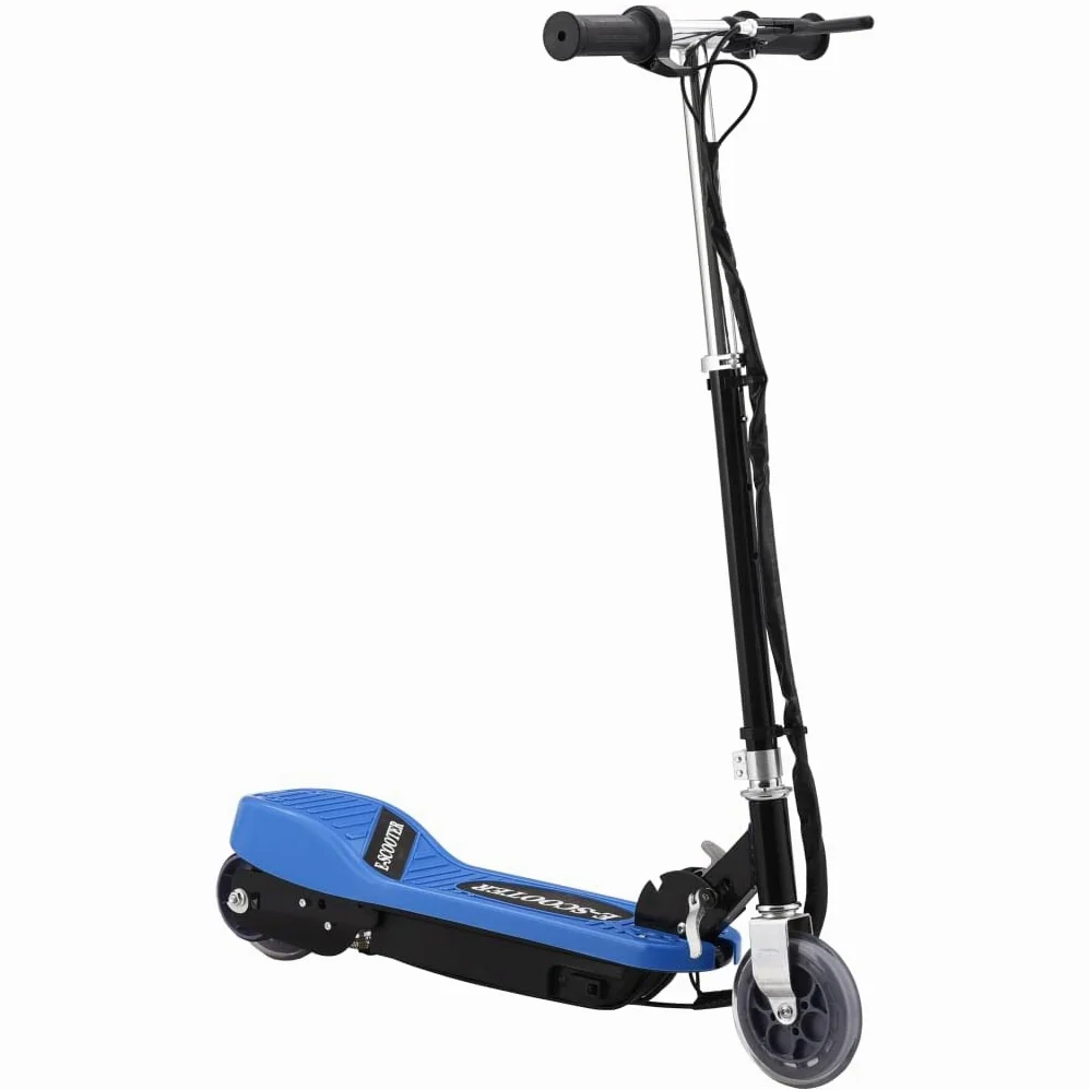Patinete eléctrico W negro plegable con 13, neumáticos de aire y freno trasero para niños a partir de años, velocidad km/h, batería con minutos de autonomía