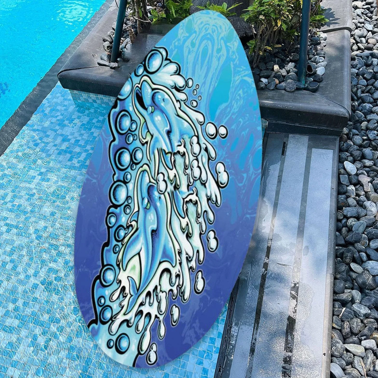 KESOTO Skimboard de Madera de 30 Pulgadas, Tabla de Surf para Deportes Acuáticos Al Aire Libre