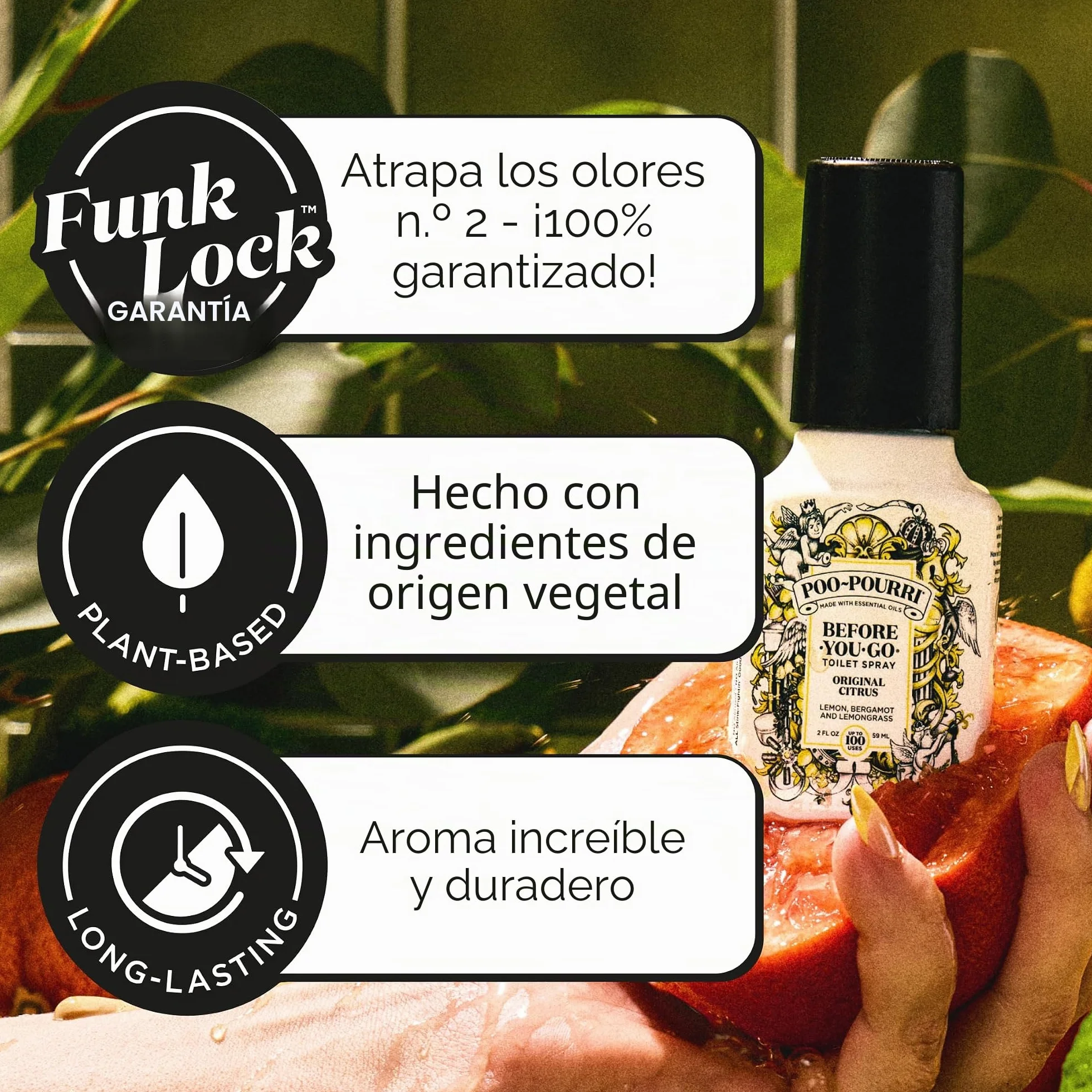 Poo-Pourri Before-You-go Spray De Inodoro 100% Natural Aceites Esenciales Original Citrus 59 ml