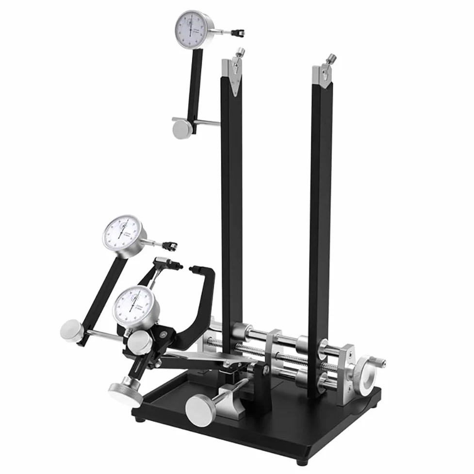 Estación De Calibración De Ruedas De Bicicleta Ajustable, Soporte De Calibración De Ruedas De Bicicleta De Montaña De Aleación De Aluminio, Adecuado para Ruedas De 12 A 29 Pulgadas