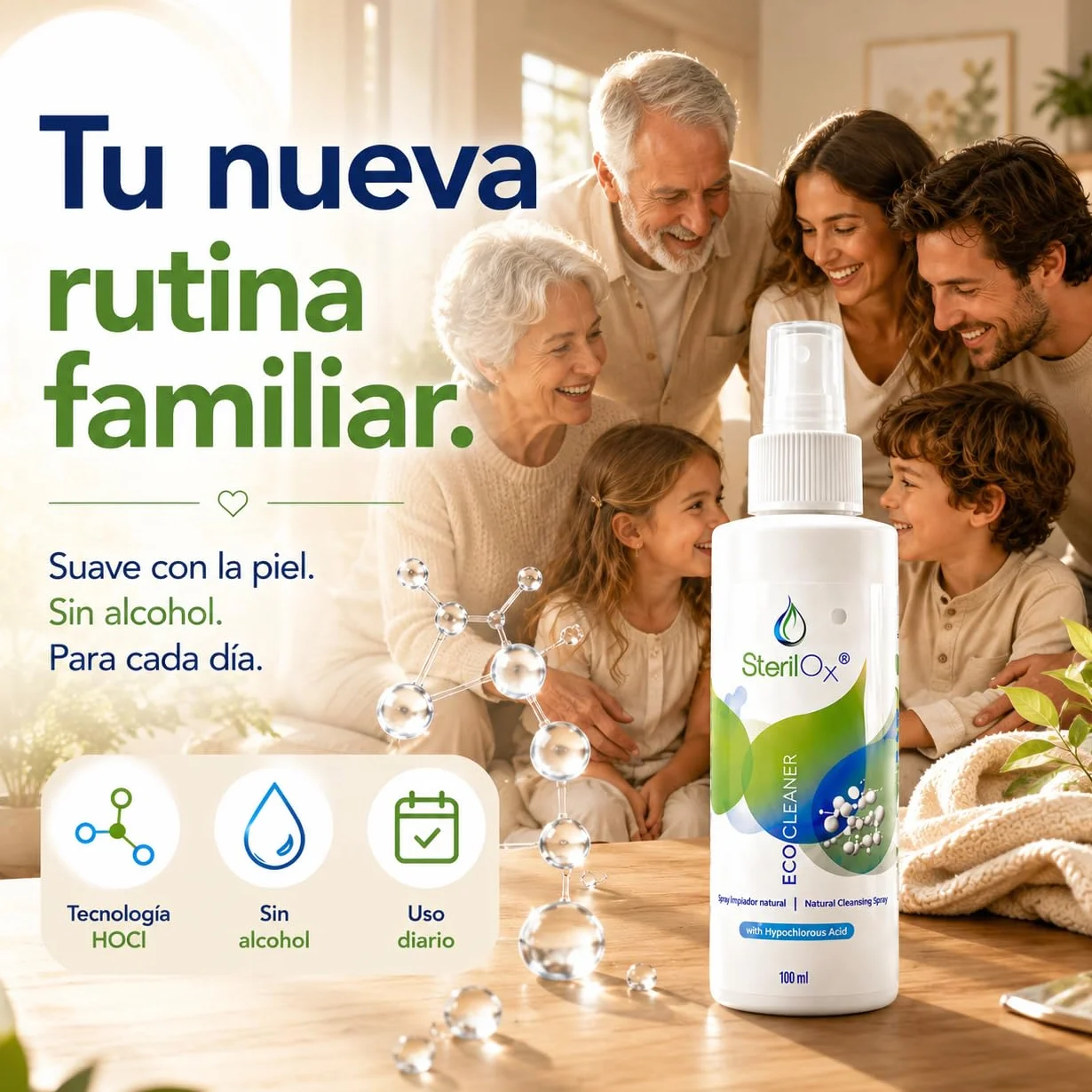 Spray Natural para la Piel con Ácido Hipocloroso 100 ml