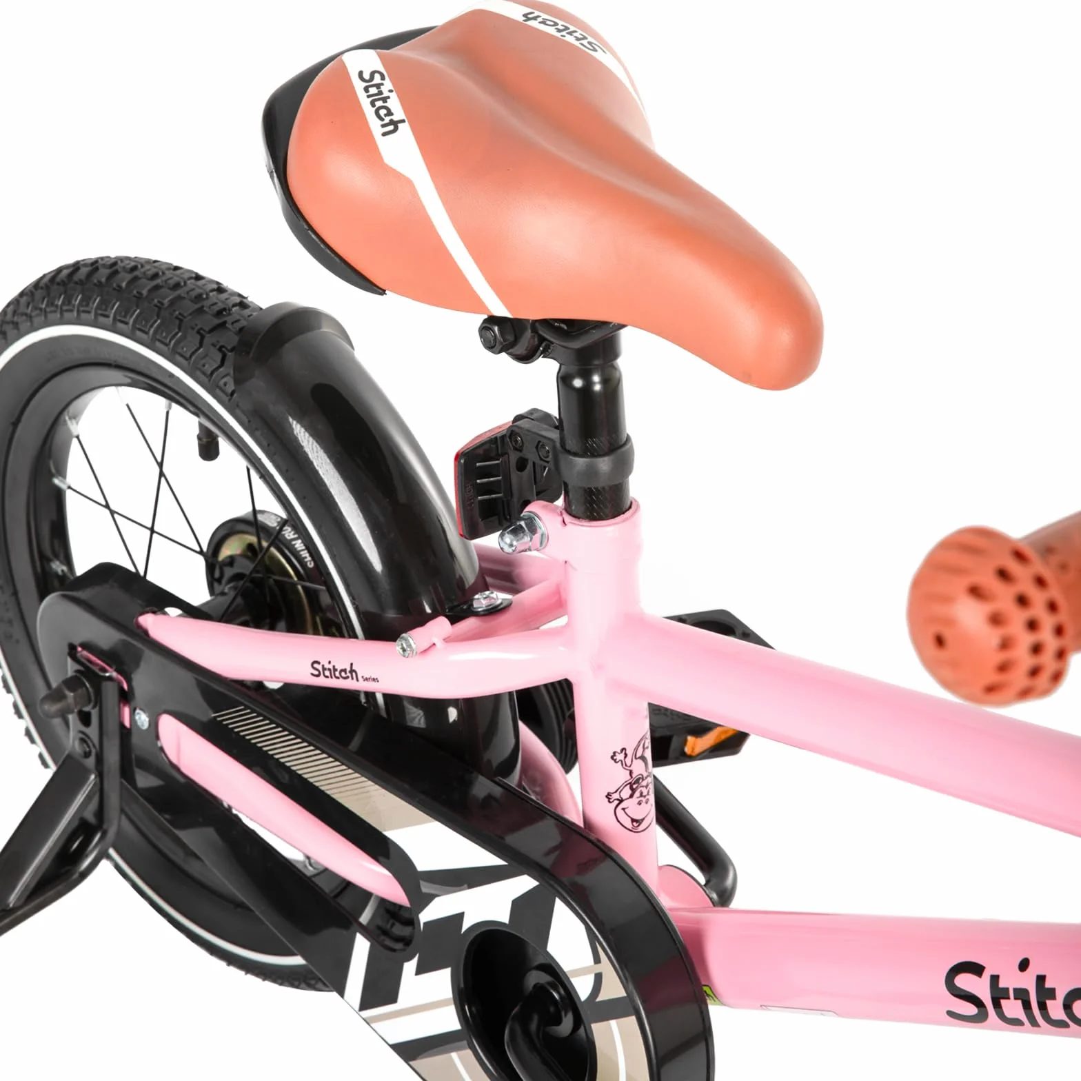STITCH Bicicleta Infantil 14/16/18/20 Pulgadas para niñas y niños de 3-13 años, 14/16/18/20 Pulgadas Bicicleta para niños con estabilizadores (Rosa, Beige, Azul, Plata, Verde)