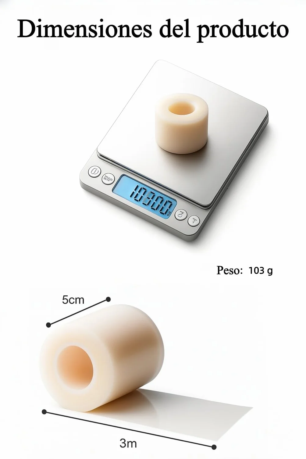 Hydrocolloid Roll Tape 5 cm x 3 m Apósito Hidrocoloide Impermeable