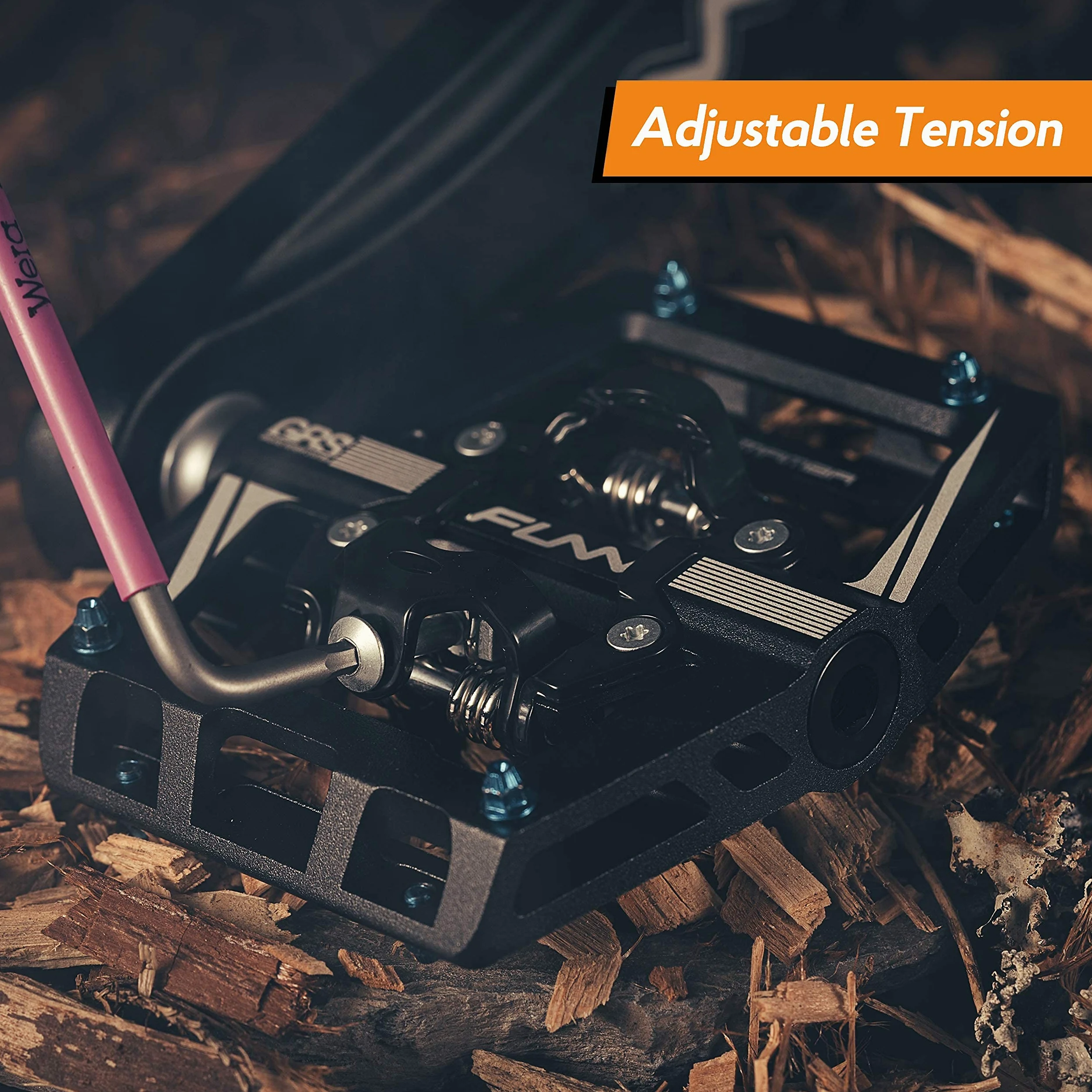 Funn Mamba S Pedales Automáticos MTB, Una Cara, Calas SPD | aleación 6061 CNC, eje 9/16, plataforma plana y de engrane, rodamiento sellado, aprox 403 g, para BMX y gravel