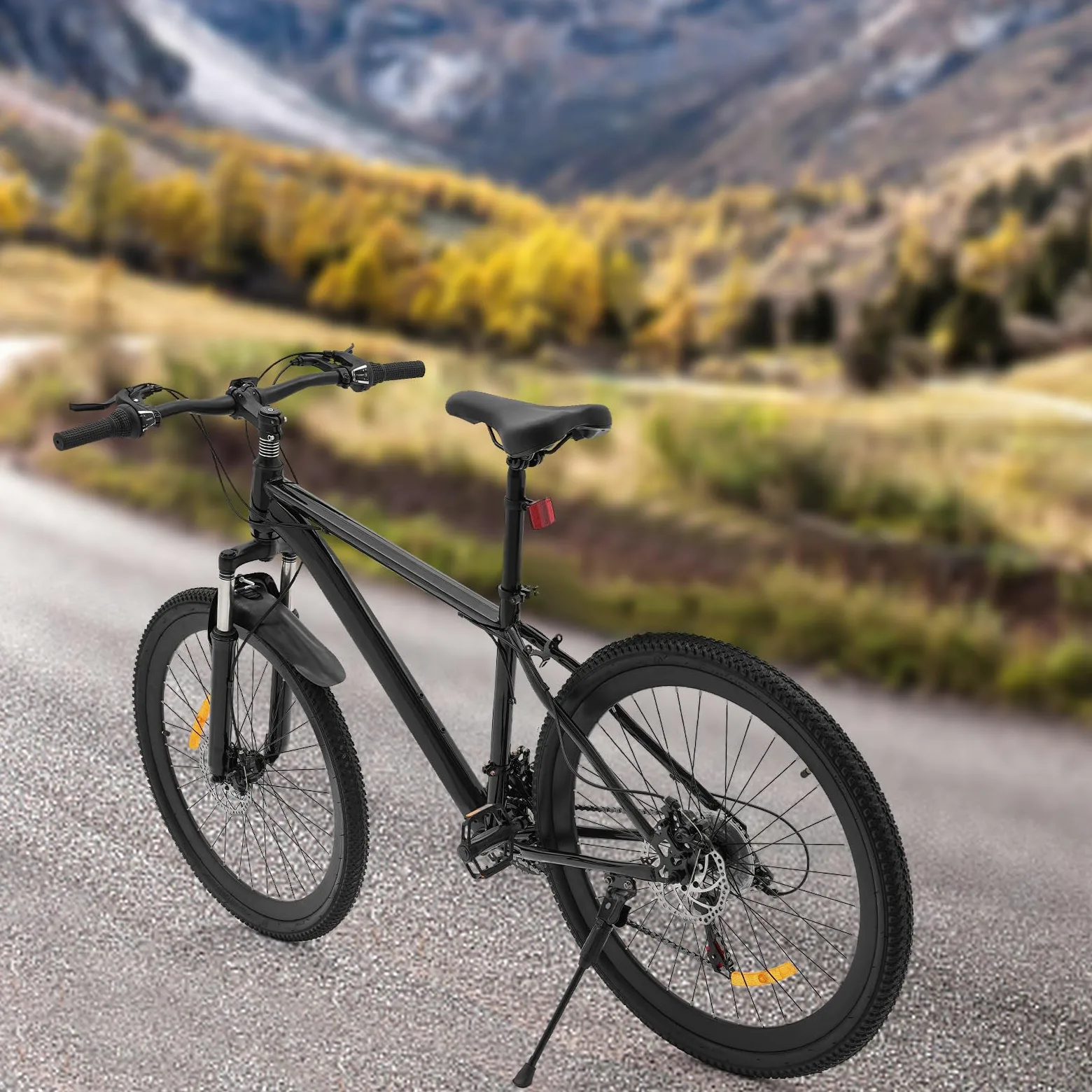 Bicicleta de montaña Dofanqing, bicicleta de alpinismo, bicicleta de hombre, cambio de 21 marchas, sillín ajustable, amortiguadores y frenos de disco, adecuada para viajes en todas las carreteras