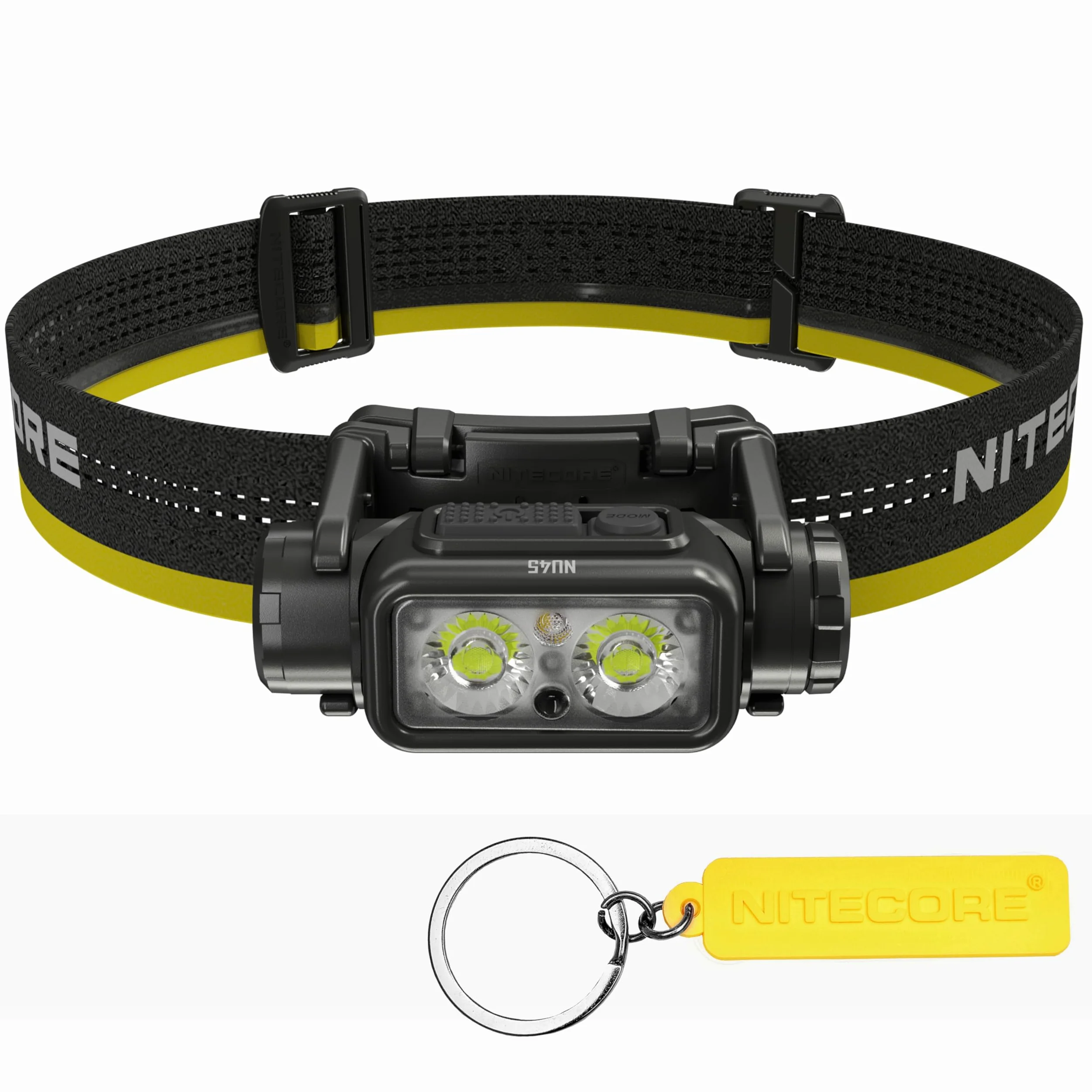 Nitecore NU45 linterna frontal de 1700 lúmenes ligera con batería de 4000mAh recargable por USB-C