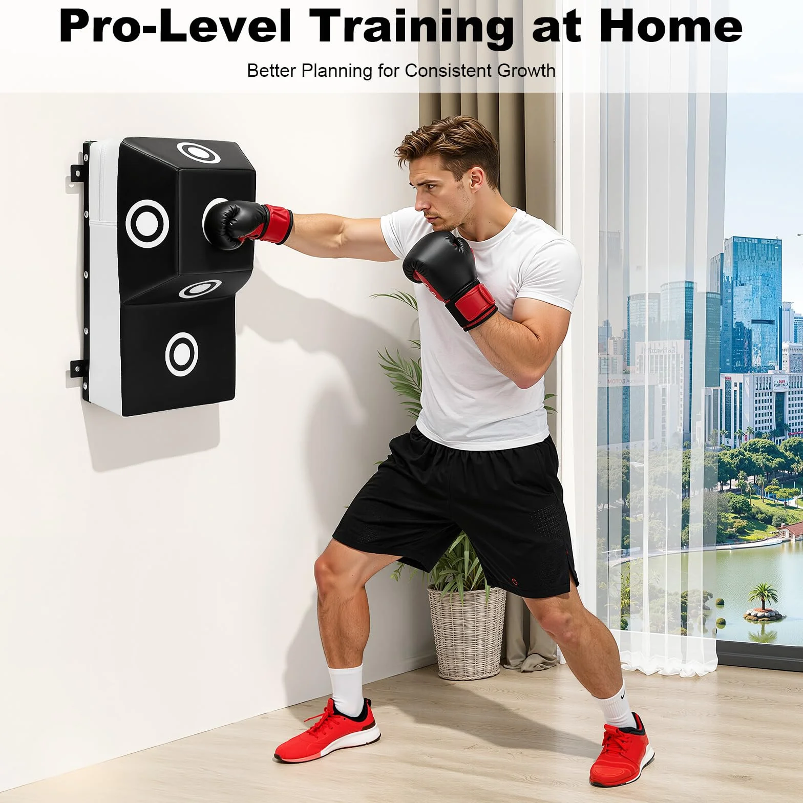 DWIKRYT Objetivo de Boxeo de Pared 35x25x60 cm con Punto de Marcado