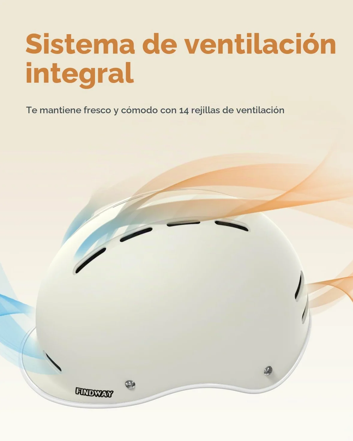 Findway Casco de bicicleta para hombre y mujer, casco de ciclismo para el tráfico urbano y viajeros, ofrece protección para ciclismo de carretera, patinaje y bicicleta eléctrica, con 14 canales de
