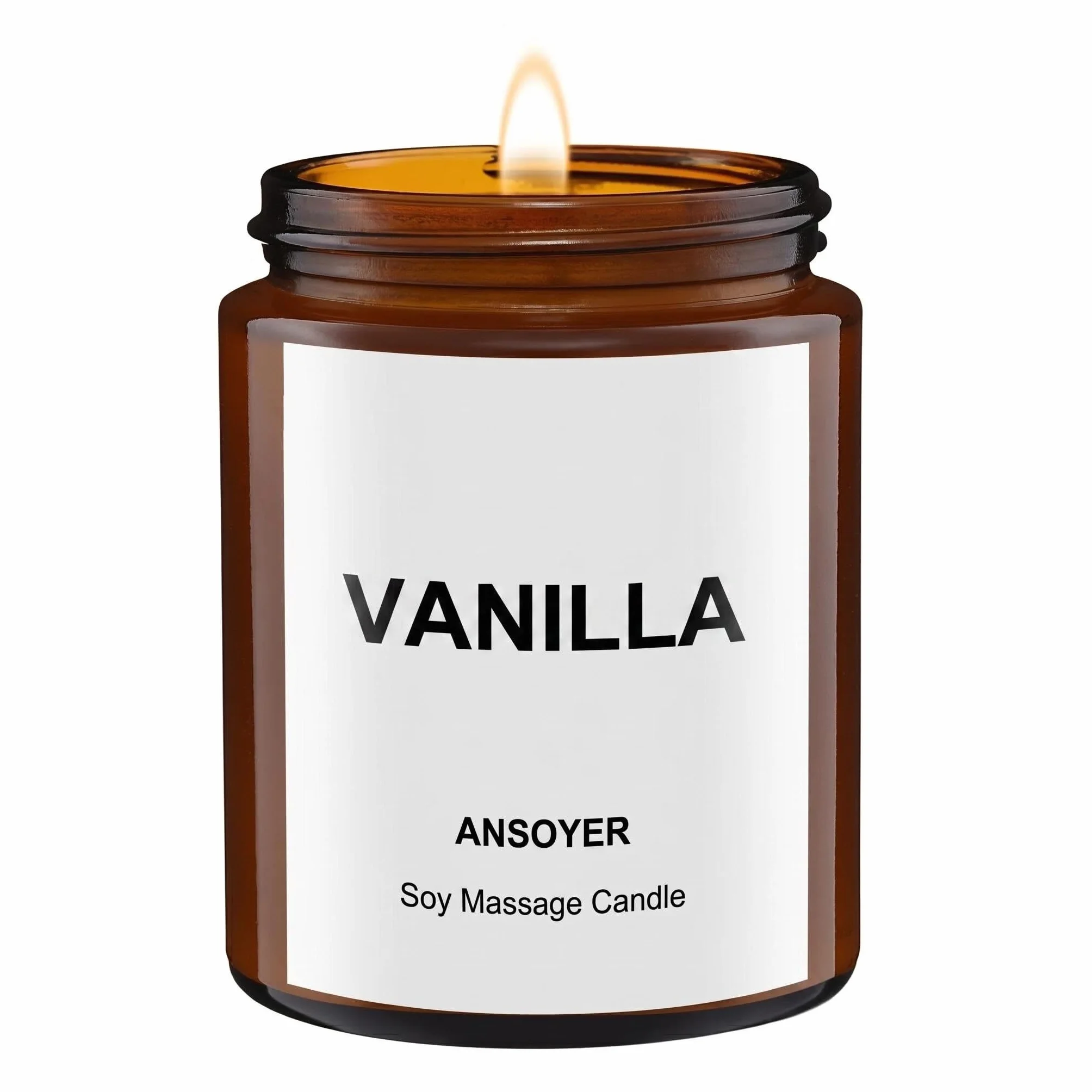 ANSOYER Vela de masaje 128g Vainilla aceite de coco aceite de soja