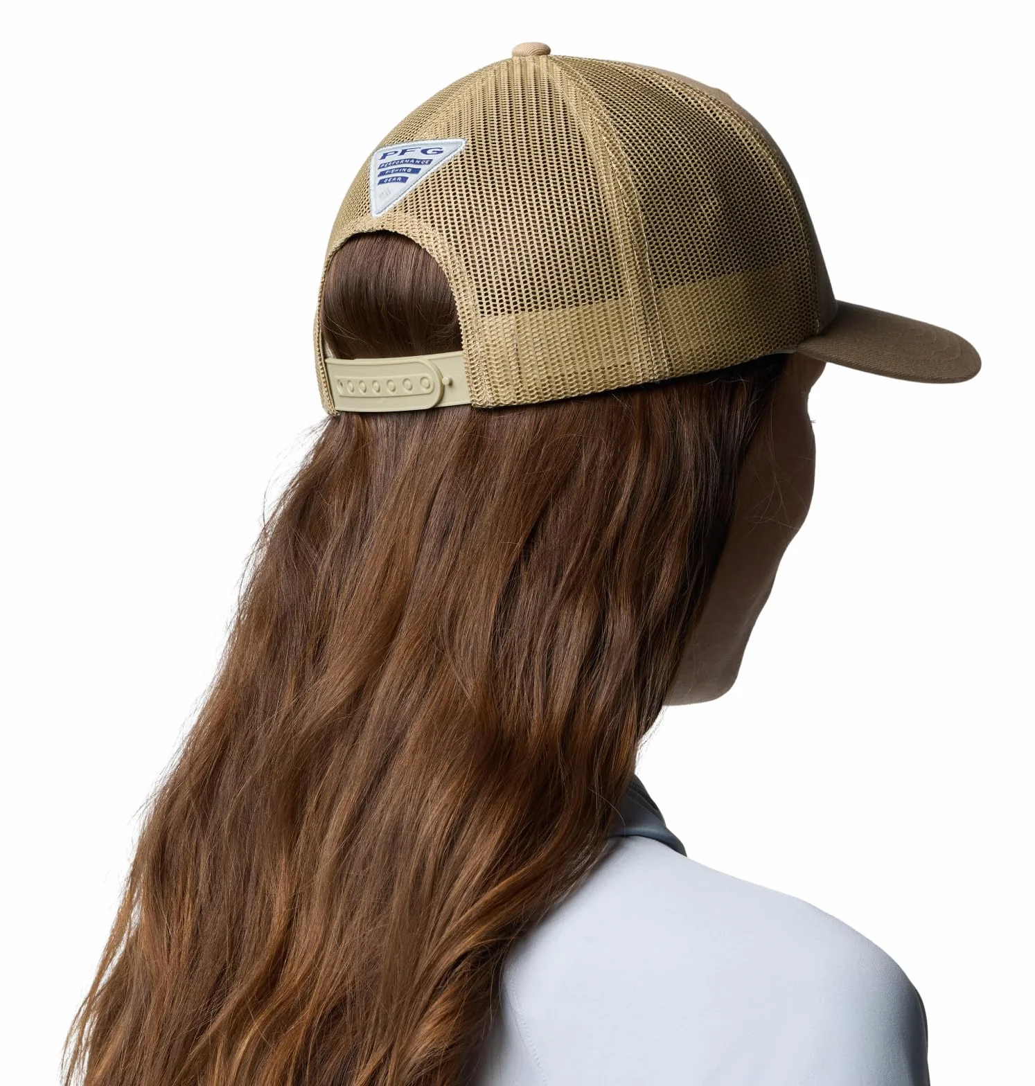 Columbia PFG Logo Mesh Snap Back Tapa, Playa/Bajo, Talla única Unisex Adulto