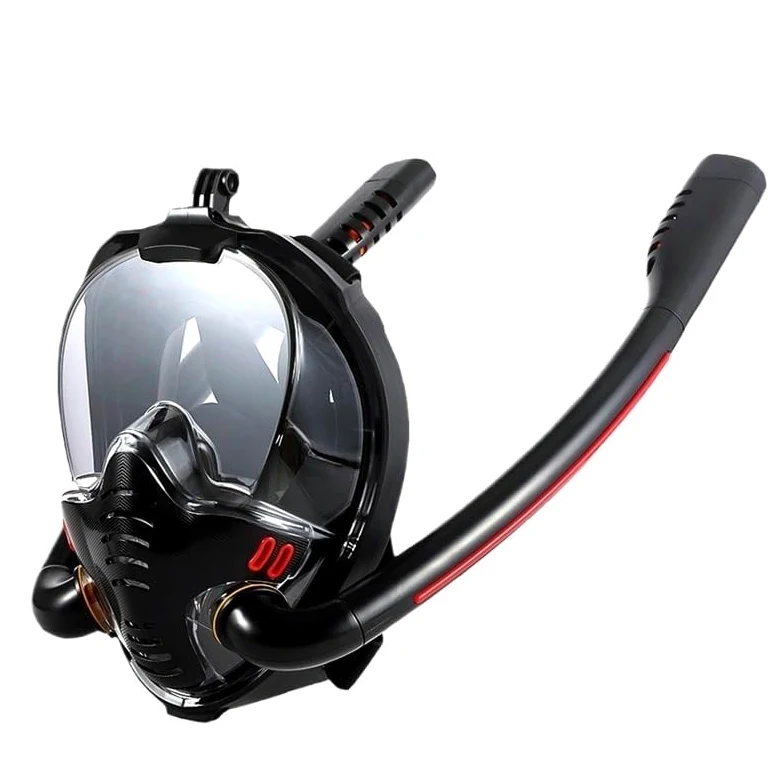Máscara de snorkel panorámica Máscara de snorkel ajustable Máscara de buceo for snorkel for adultos Máscara de buceo con respiración libre Máscara de snorkel UV Antivaho Transpirable Visión clara Equi
