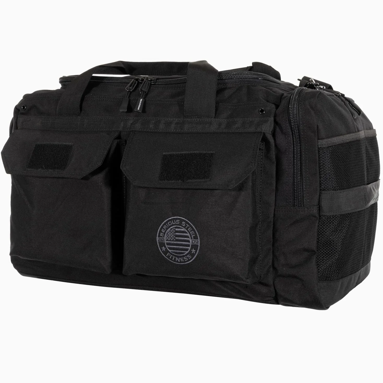 Serious Steel Fitness Bolsa de gimnasio | Bolsa de lona de nailon 1000D | Resistente, Negro, Duffel Bag (Mid Bud), Bolsa de lona (capullo medio)