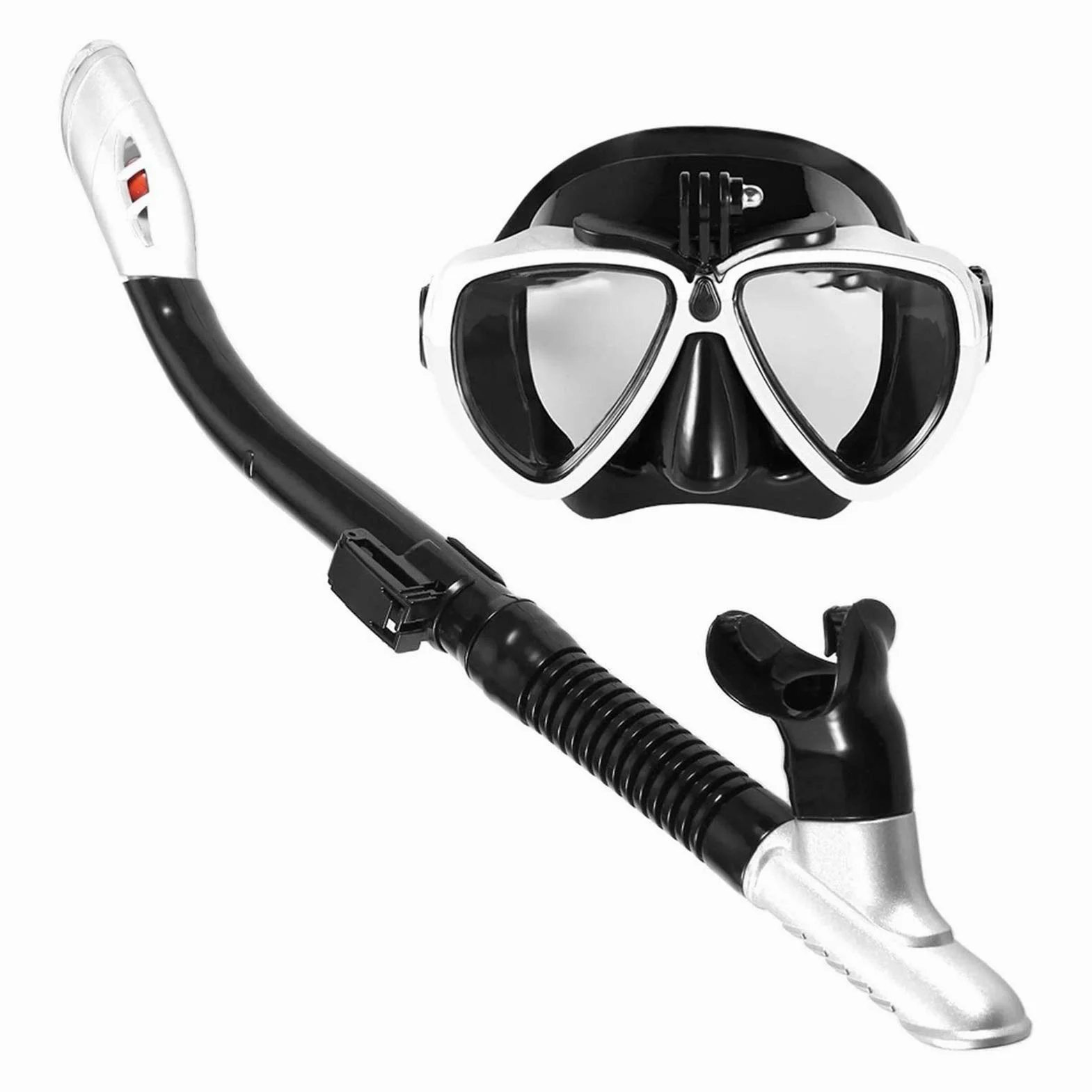 Máscaras de Buceo Gafas de natación Juego de Tubos de Snorkel seco Anti Niebla Gafas de Buceo Profesionales para Hombres Mujeres