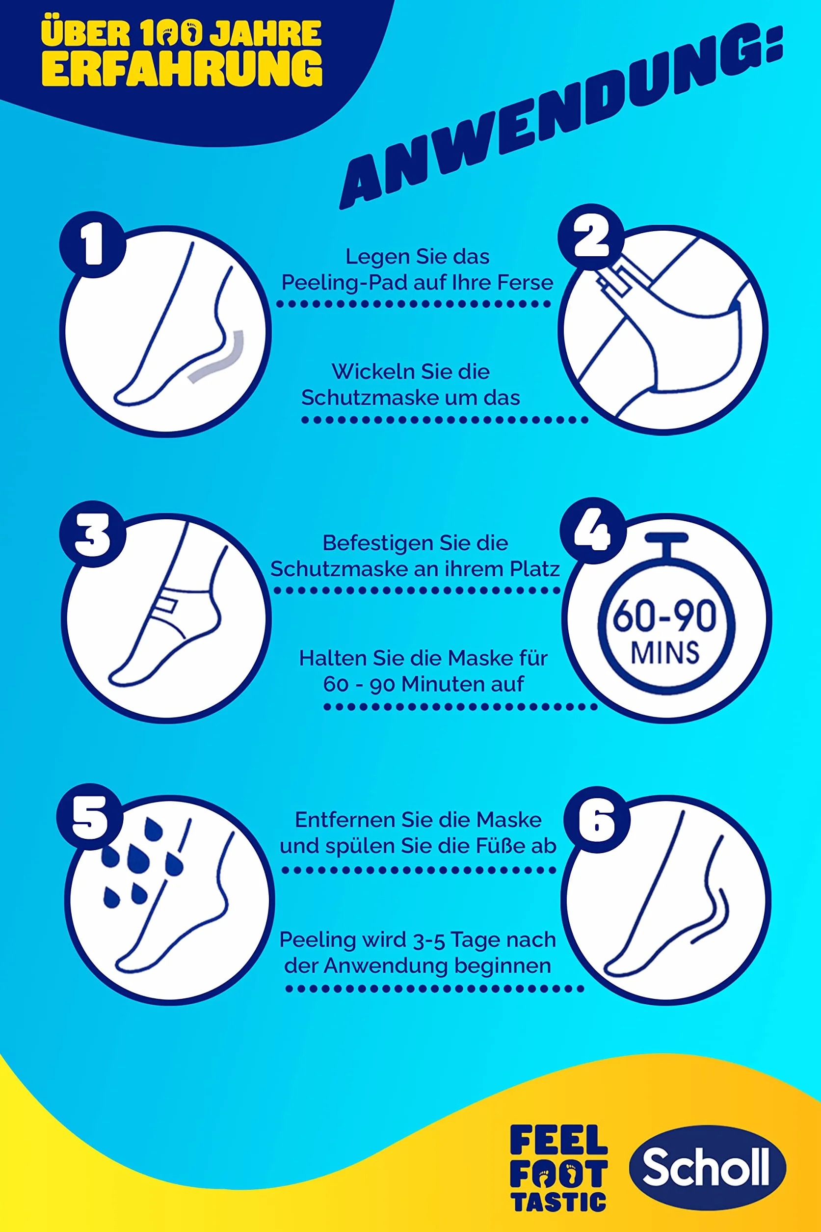 Scholl Máscara exfoliante eliminar callos calcetines pies suaves