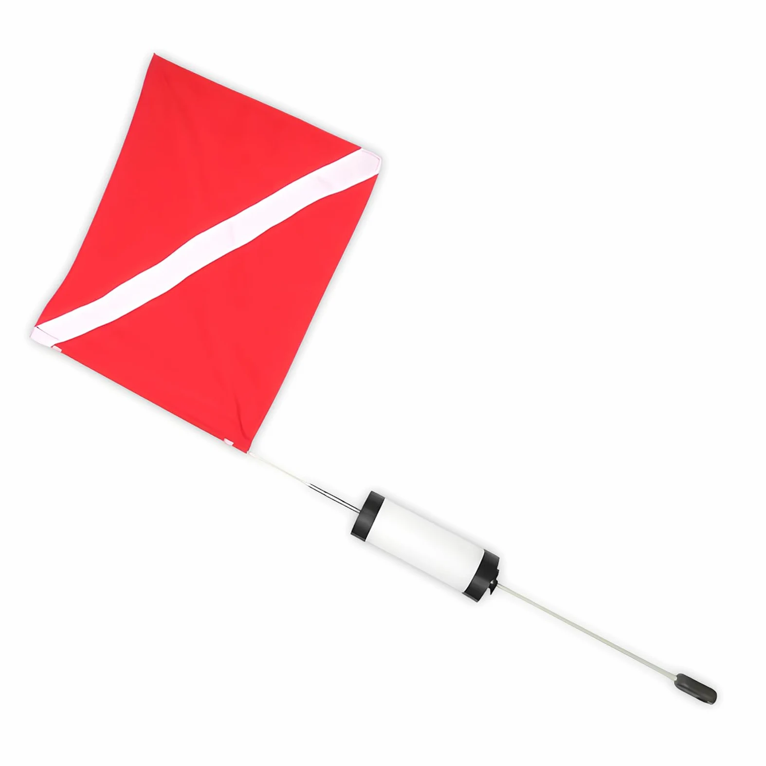 Bandera de esnórquel con palo flotante y pesas estabilizadoras, A | Bandera de señales subacuáticas con sistemas de flotación y contrapesos integrados para actividad marina y anclaje seguro
