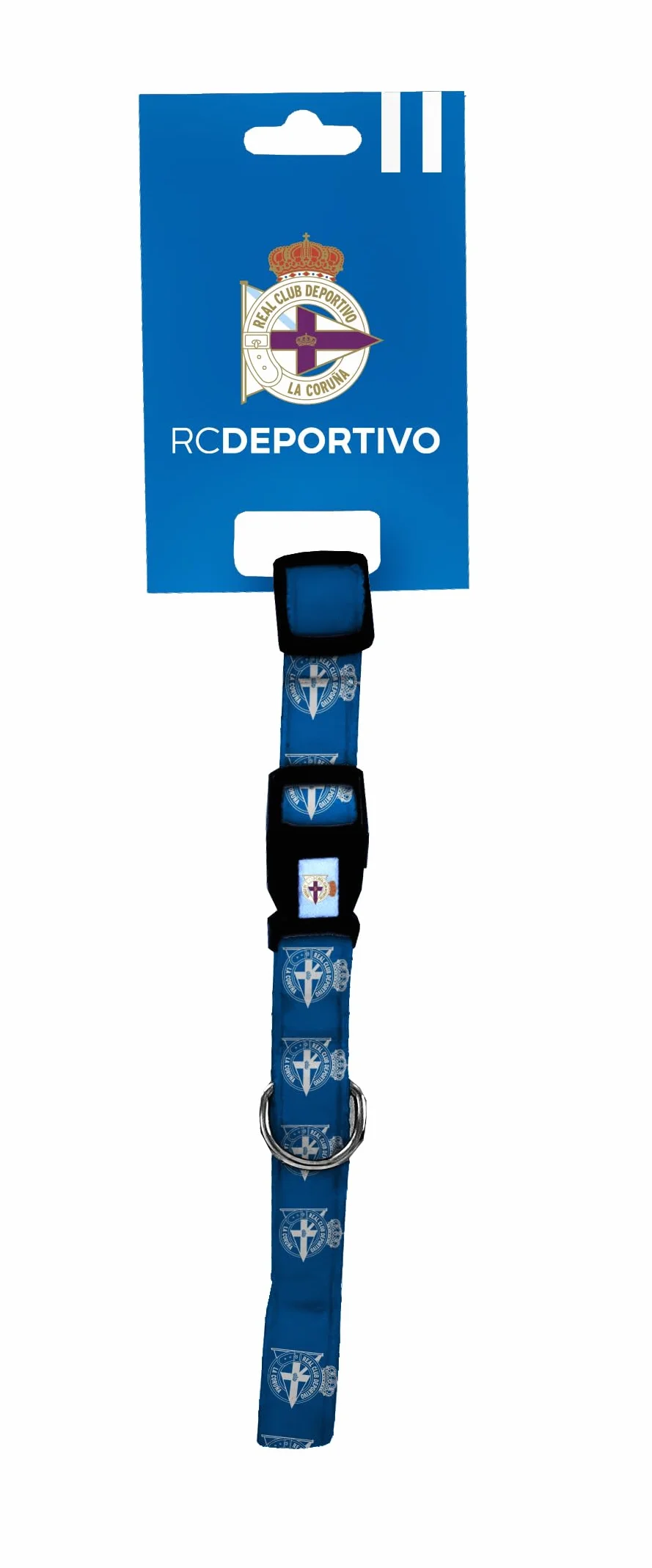 CyP Brands- Deportivo de la Coruña, Collar, Accesorios para Mascotas, Talla S, Color Azul, Producto Oficial