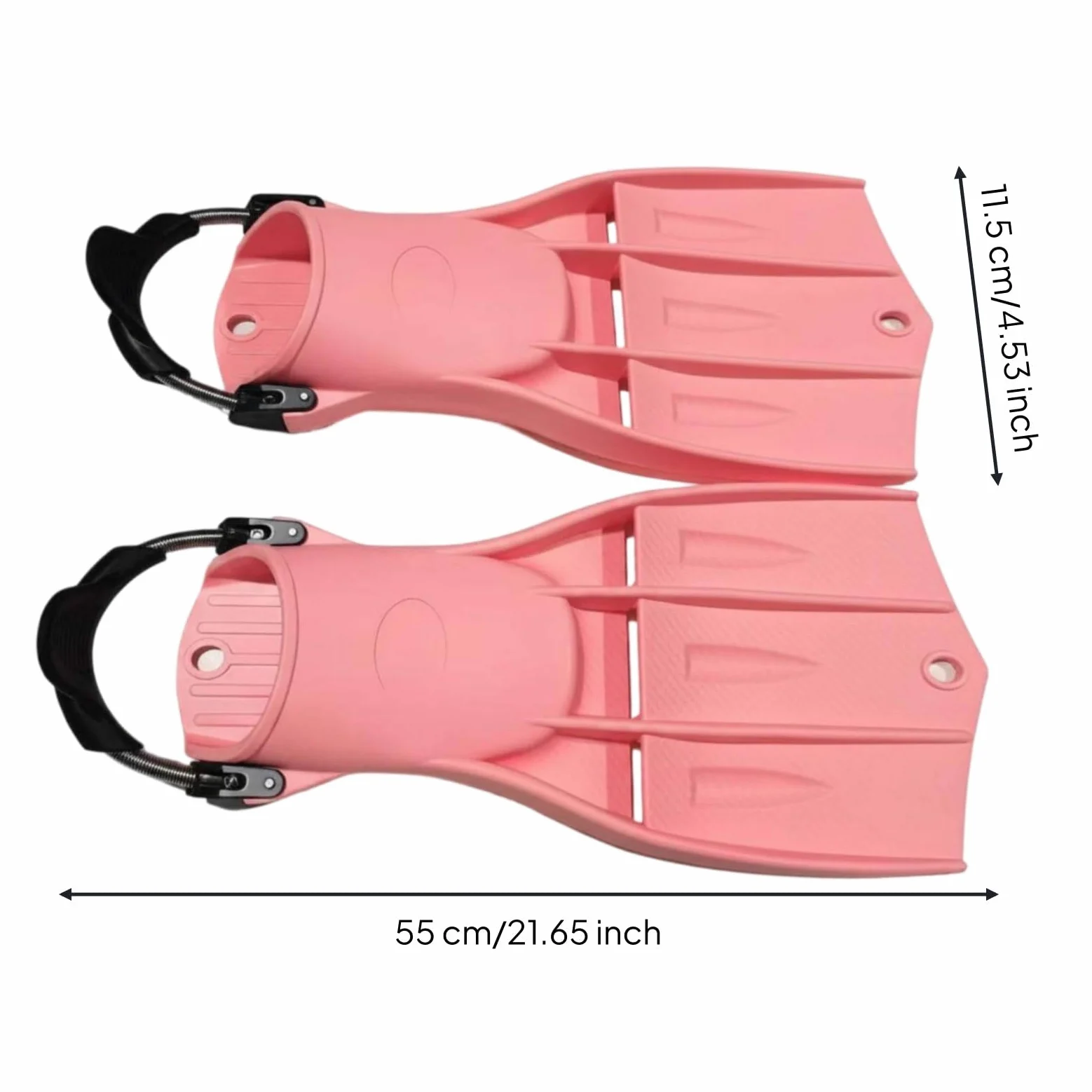 perfk Aletas de Buceo para Entrenamiento Flippers para Natación y Snorkel con Correa Elástica Ajustable y Material TPE Propulsión Mejorada Adecuadas para