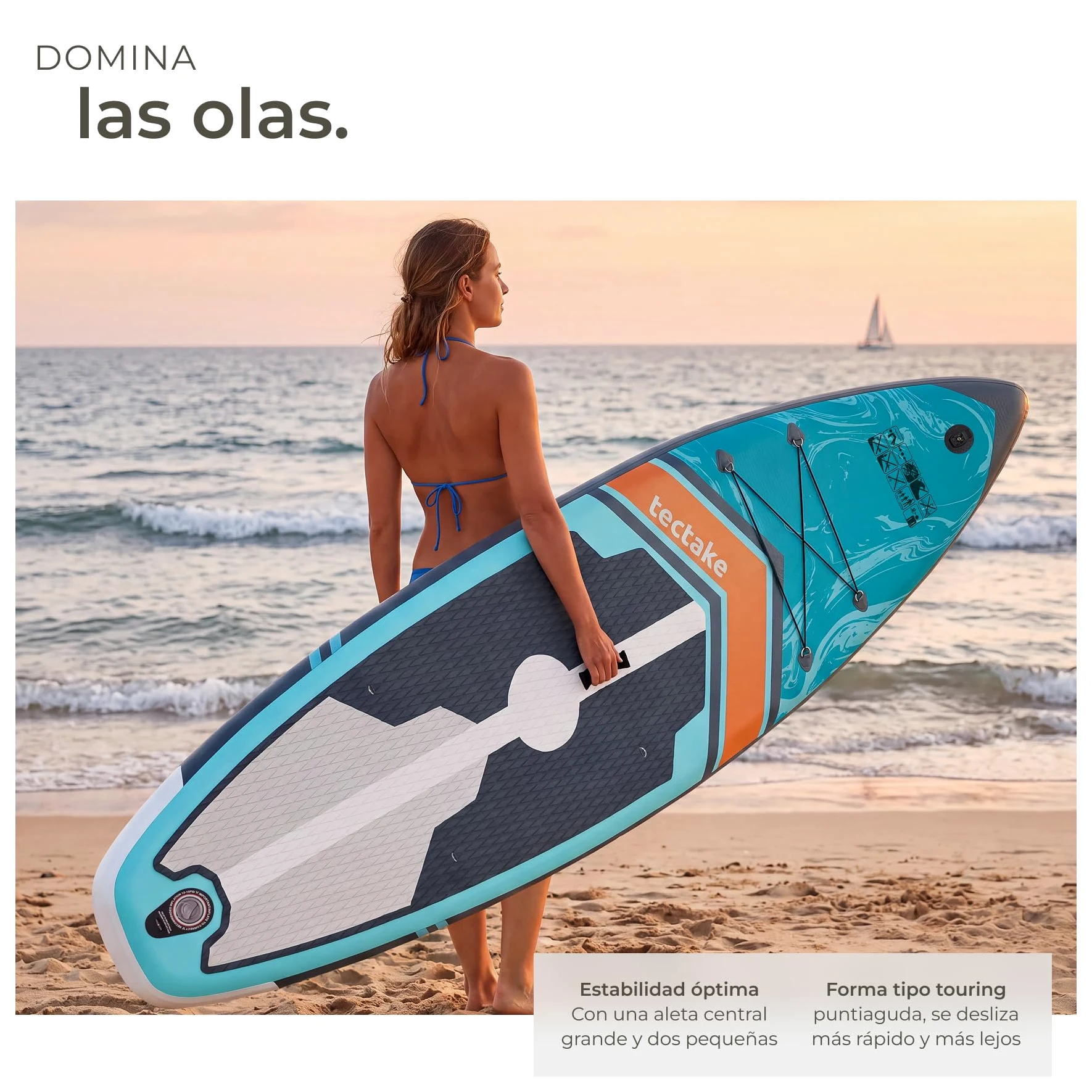 tectake® Tabla de Paddle Surf Hinchable