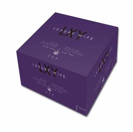 Toallita de Aloe Vera Tejido Luxury Wipe Caja 200 Toallitas Tejido microperforado Envasadas individualmente
