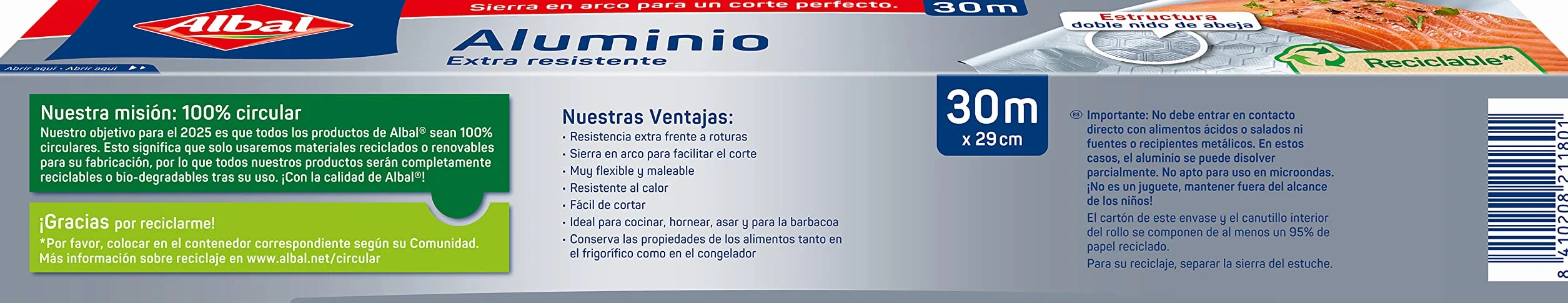 Albal Papel De Aluminio 30 Mtrs