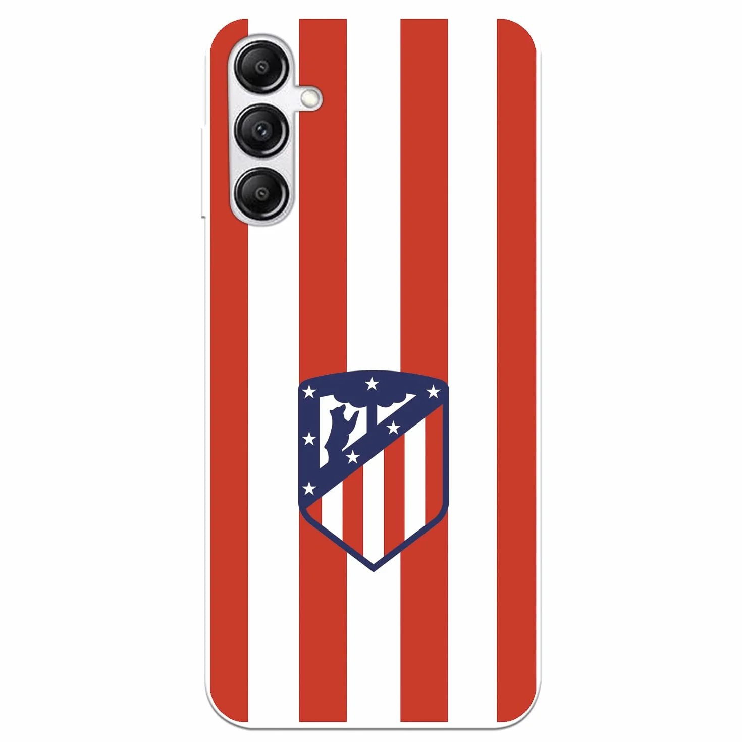 Funda para Samsung Galaxy A14 5G del Atlético de Madrid Escudo Rojiblanco tansparente para Proteger tu móvil. Carcasa de Silicona Flexible con Licencia Oficial Atlético de Madrid