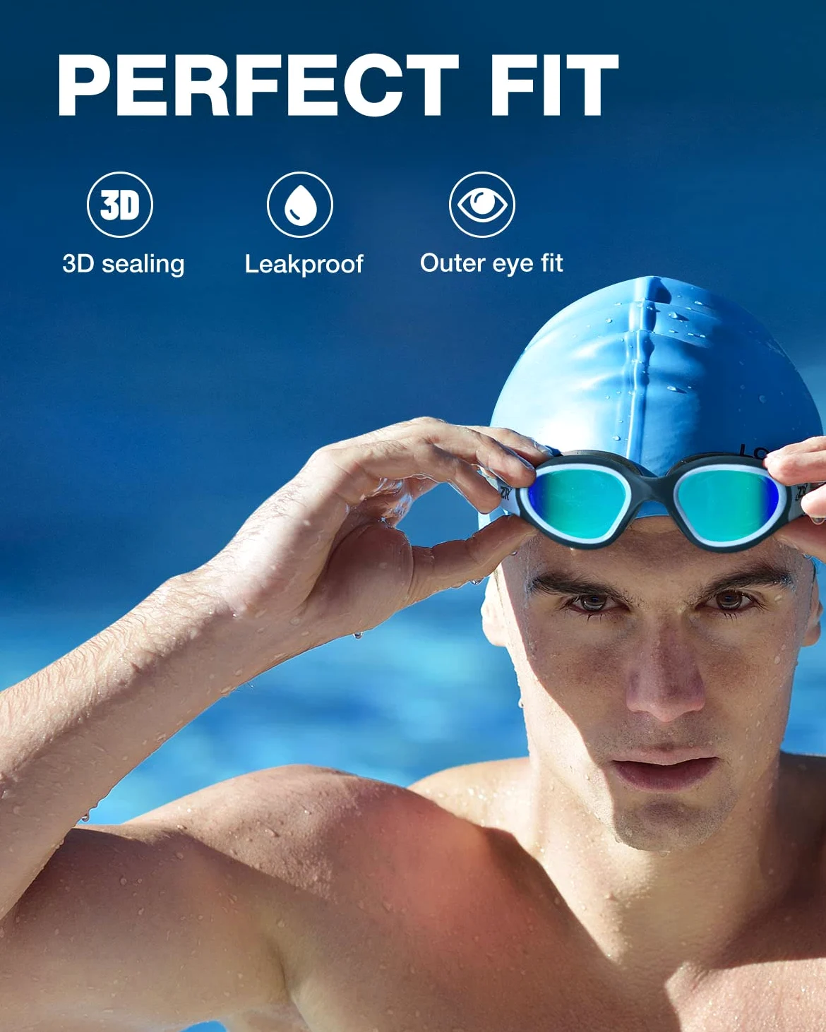 ZIONOR G1 - Gafas de natación polarizadas para unisex y adulto y mujer, anti niebla, 100% anti UV gafas de buceo