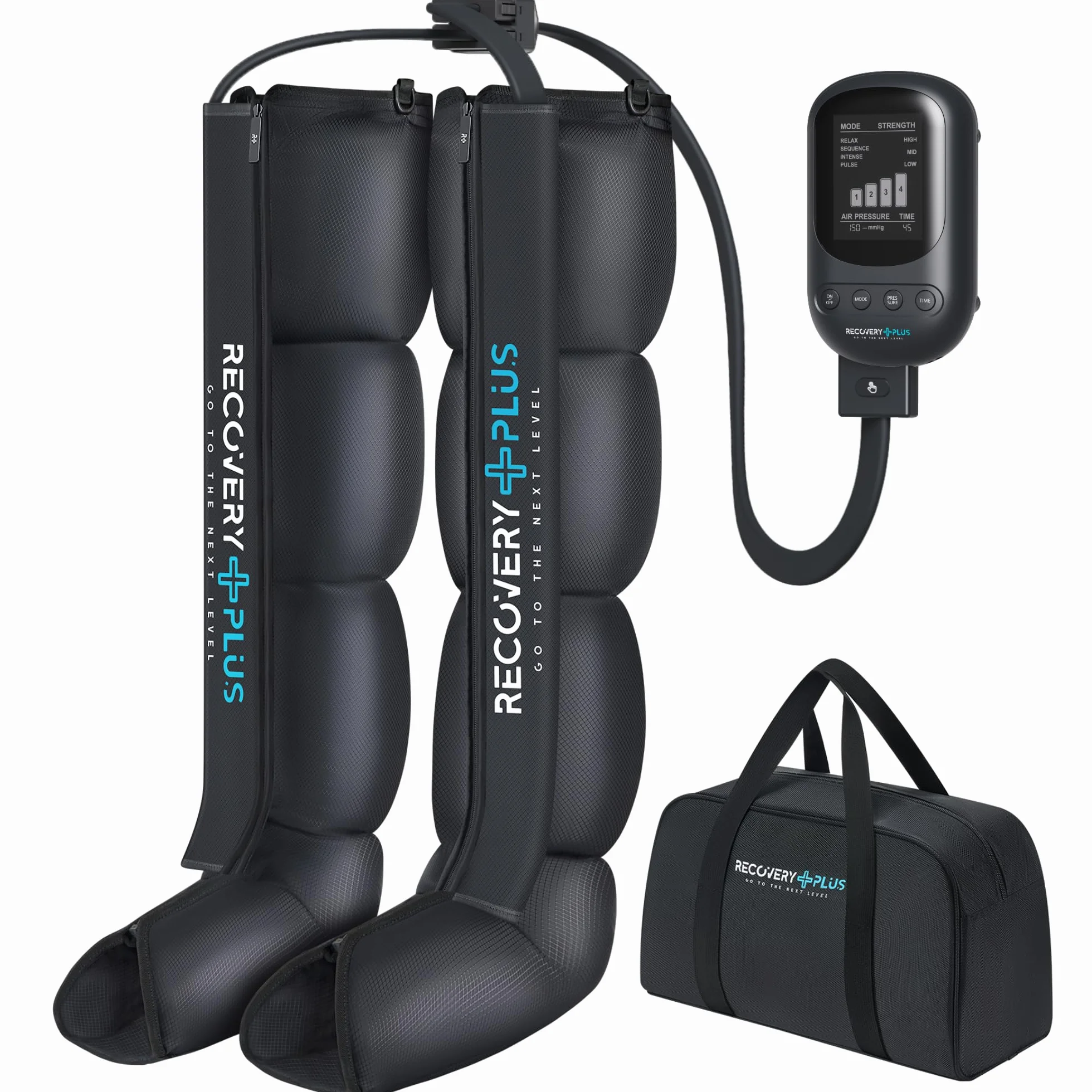Botas de compresión de aire RECOVERY PLUS para piernas, presoterapia profesional para casa, masajeador linfático y circulación, Talla L
