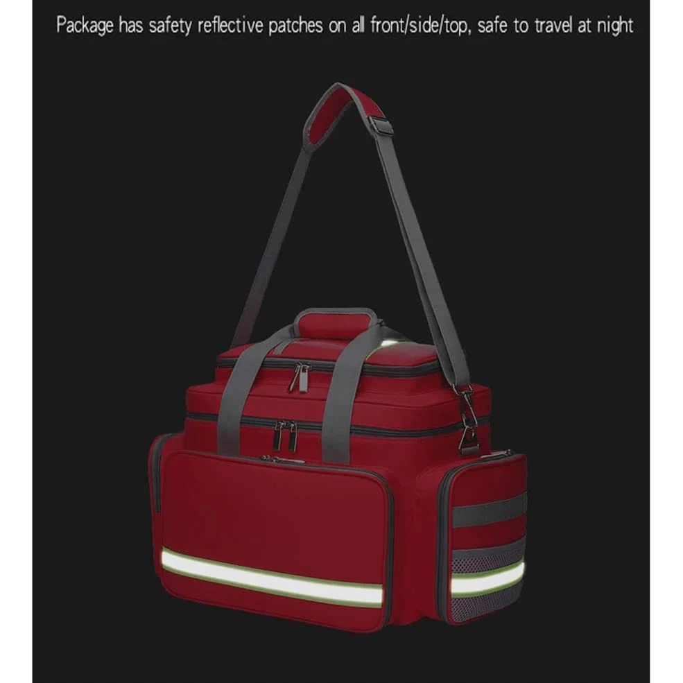Botiquín de Primeros Auxilios, Varios Compartimentos, Ligero, para emergencias, para traumatismos, Ideal para el hogar, al Aire Libre, Oficina, Coche, Viajes, Camping, Senderismo, Paseos en Bote