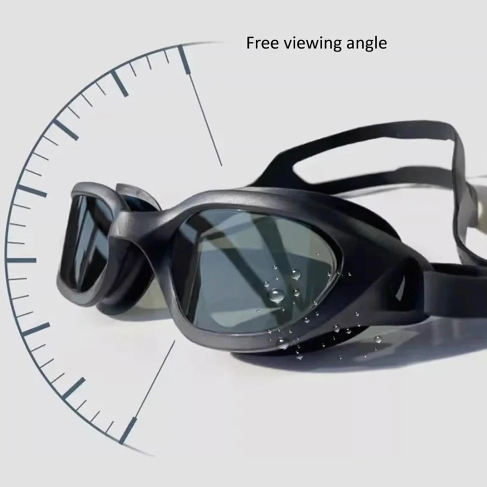 Gafas De Natación Adultos Niños Deportes Para Deportes | Gafas de natación lentes ópticas HD impermeables antivaho gafas de piscina de marco grande