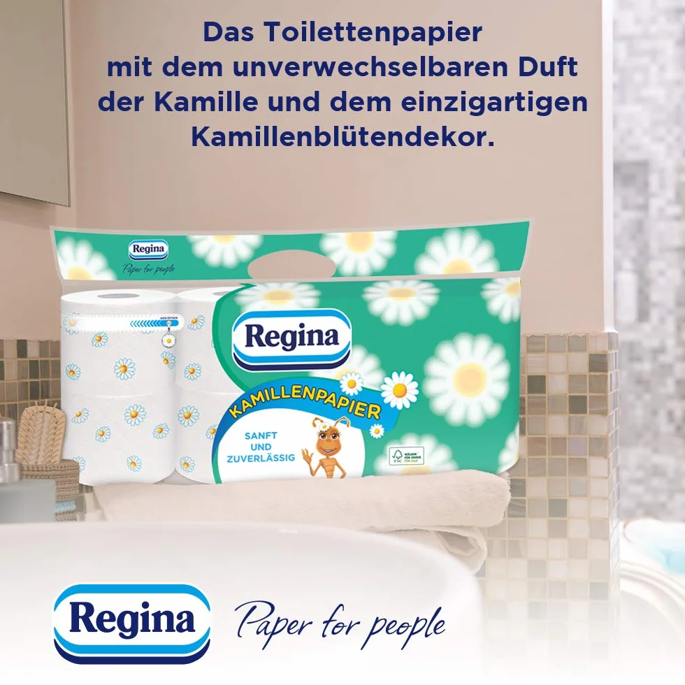 Regina Papel Higiénico 3 Capas Manzanilla 56 Rollos 150 Hojas FSC