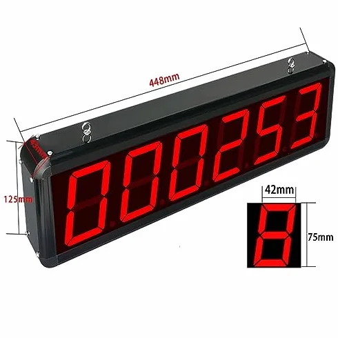 Contador con sensor láser, contador de pantalla de 6 dígitos, pantalla digital LED para cintas transportadoras, líneas de producción, conteo de hasta 999999 personas, contador de visitantes. ( 3inch)