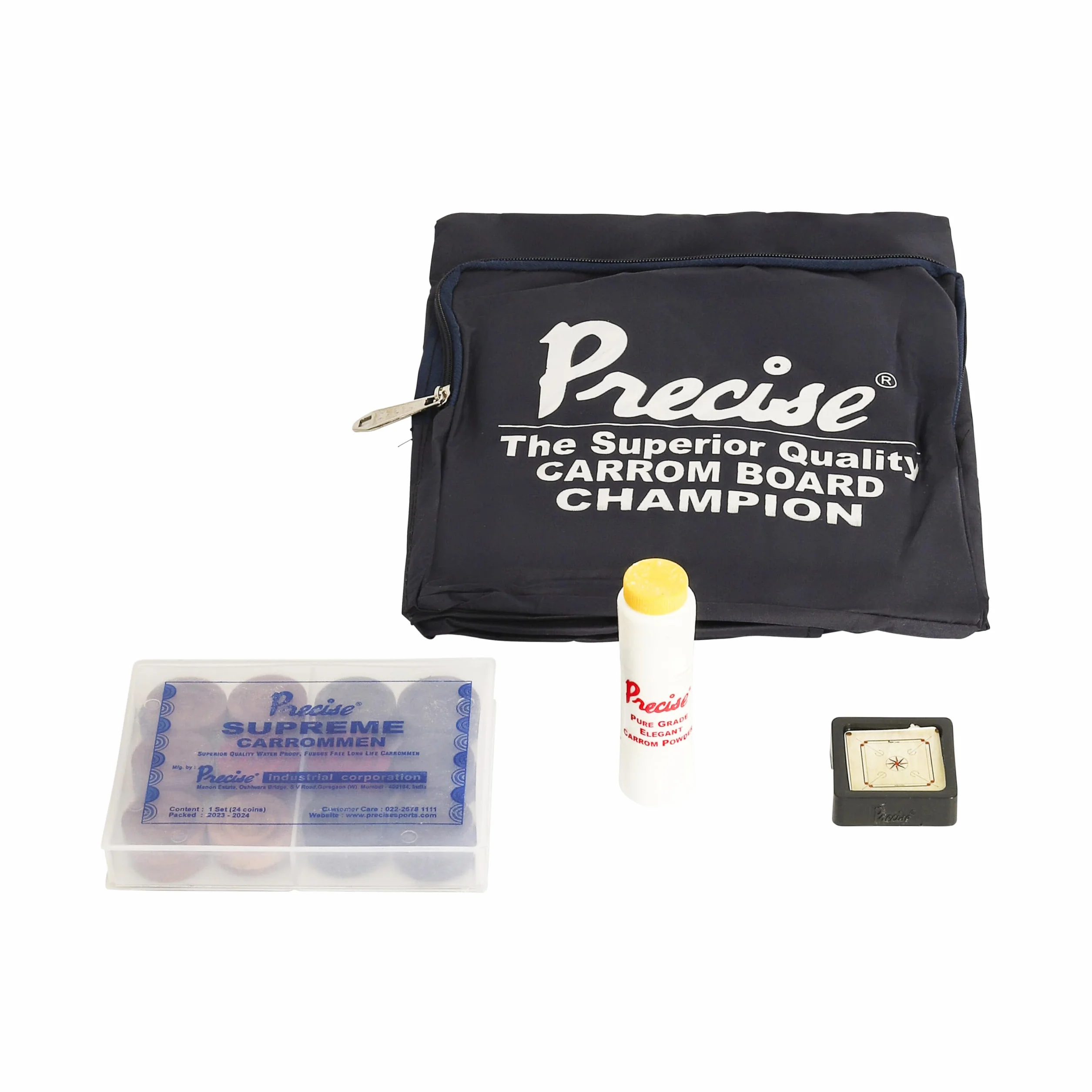 Precise Champion Profi Carrom Ama-12 mm 16 kg Tabla de torneos India Completo