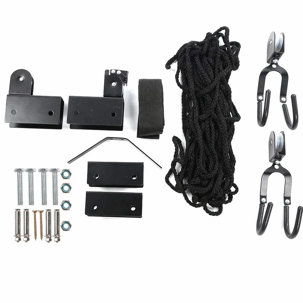 Kayak Hoist Lift Garage Almacenamiento multifuncional con Cuerda Resistente Polea Colgante Superior