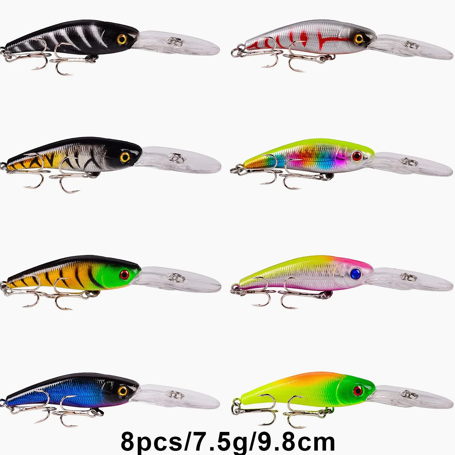 Señuelos de Pesca Tackle Kits Incluyendo plástico Duro lápiz de cebos VIB Crankbaits Metal Cuchara señuelos plomados Topwater señuelos Aparejos de Pesca Surtidos, Conjuntos, 006-43PCS