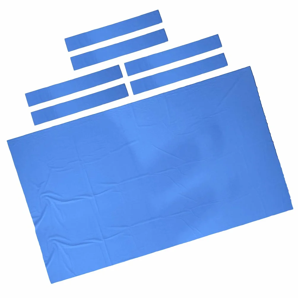 CUTICATE Fieltro de Mesa de Billar 9 Pies 0.6mm Azul 2.8x1.5m Tiras 6 Piezas