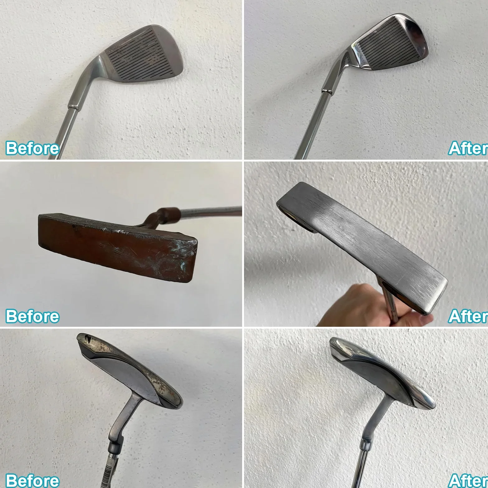 Kit de pulido para palos de golf 14.5 oz elimina rozaduras arañazos metal zinc aluminio acero