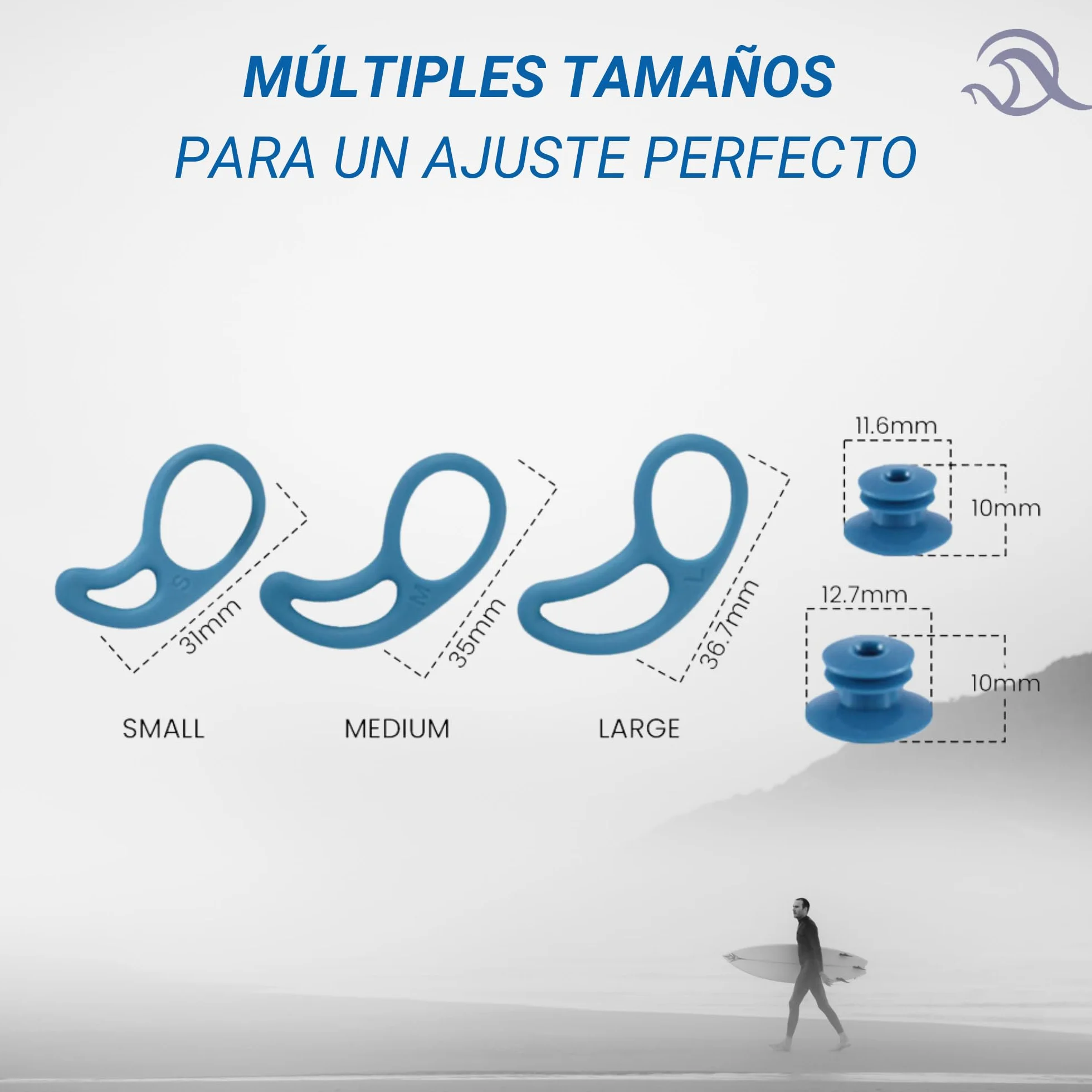 Tapones para Oídos de Natación y Surf - Para Hombres y Adultos - Protección para Piscina - Swimming Earplugs - Surf Ears Plugs