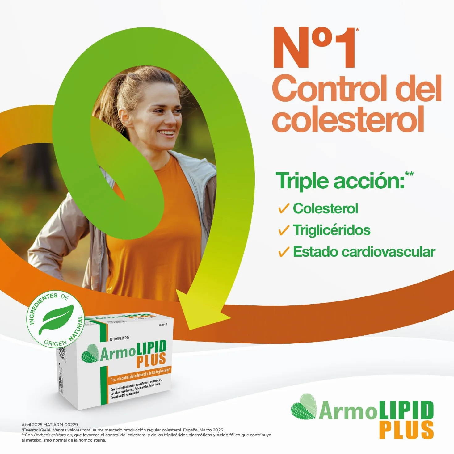 ArmoLIPID PLUS Complemento Alimenticio Control Colesterol Triglicéridos 60 Comprimidos