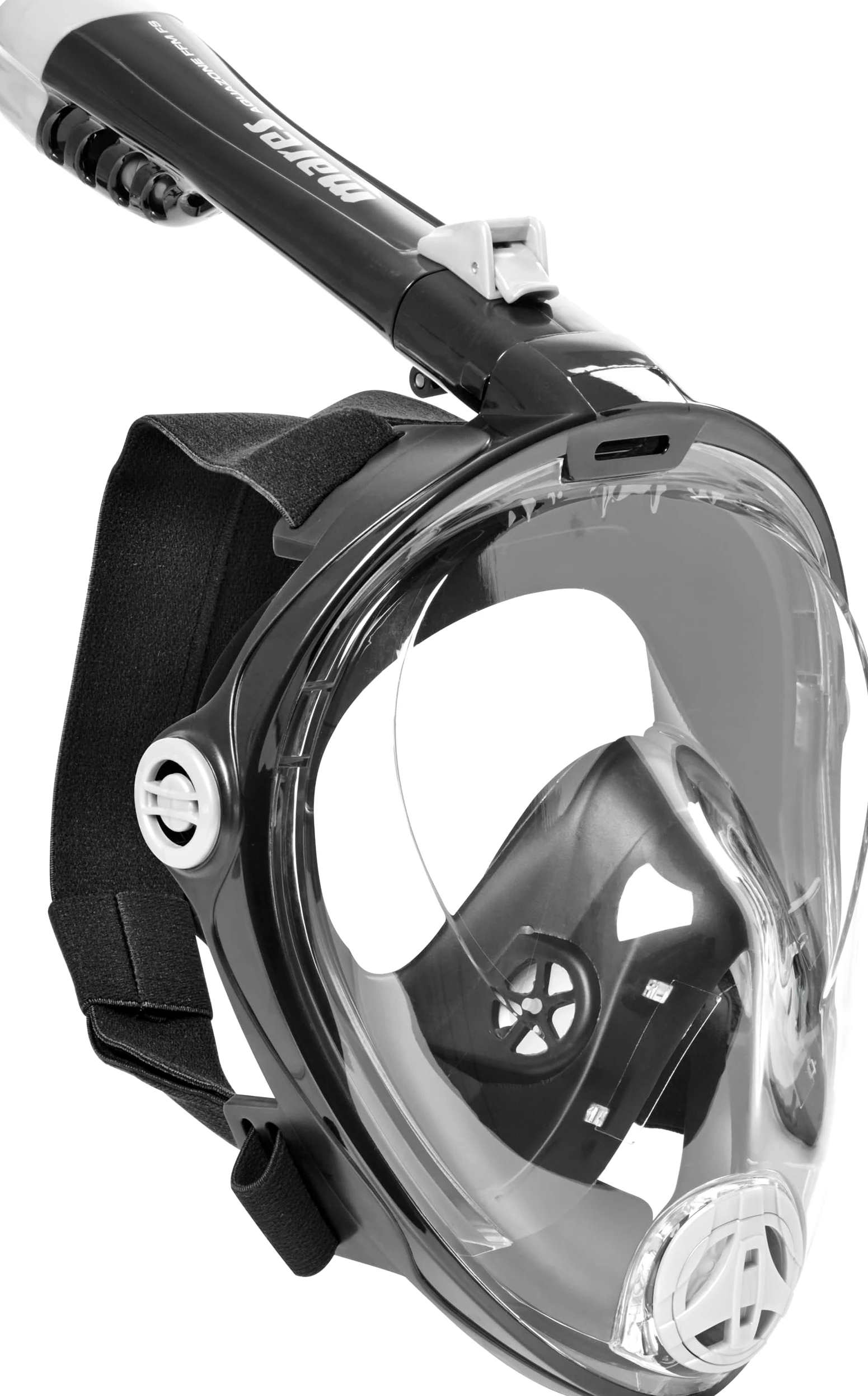 Mares Aquazone Full Face Mask - Masque Intégral Snorkeling Adulte, Jupe Silicone, Tuba Repliable, 3 Tailles