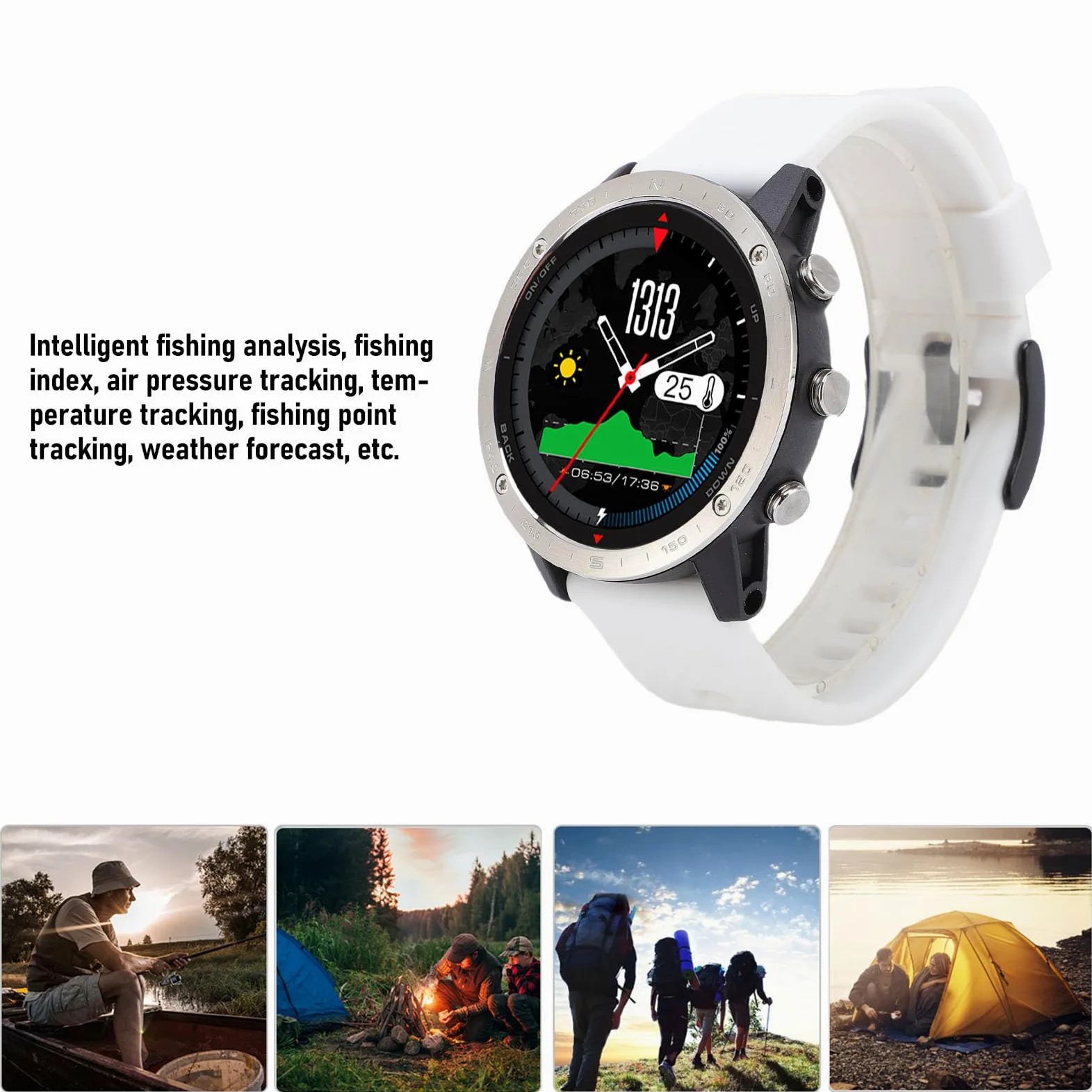 Drfeify Reloj de Buceo con Sensor de Profundidad | Clasificación de Agua de 50 M para Natación, Carcasa de Aleación de Ti, Notificaciones Inteligentes, Batería de Larga