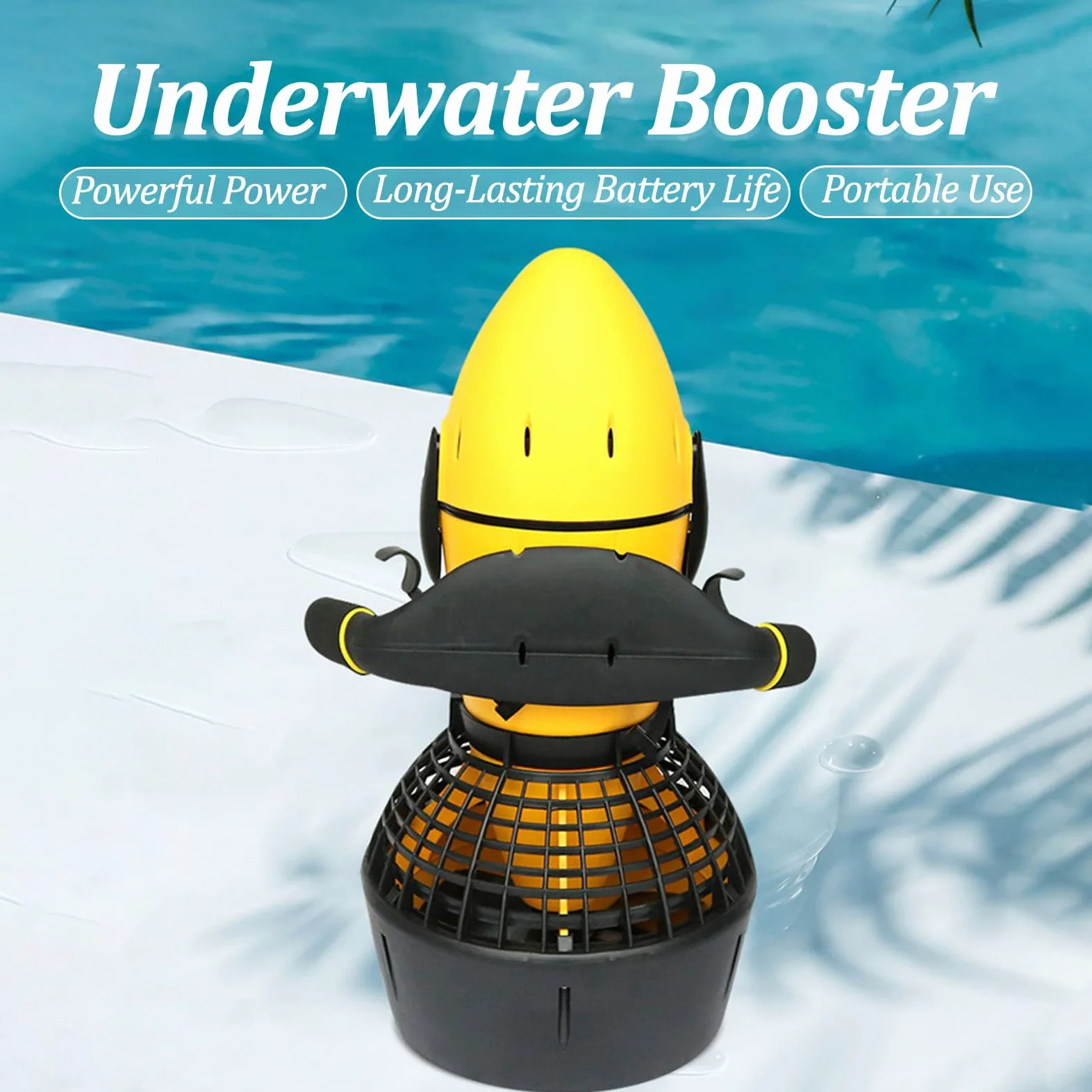 Equipo de buceo con hélice subacuática, 300 W/500 W, con batería de plomo-ácido, para deportes acuáticos, piscina, buceo, esnórquel y aventuras en el mar, 500 W