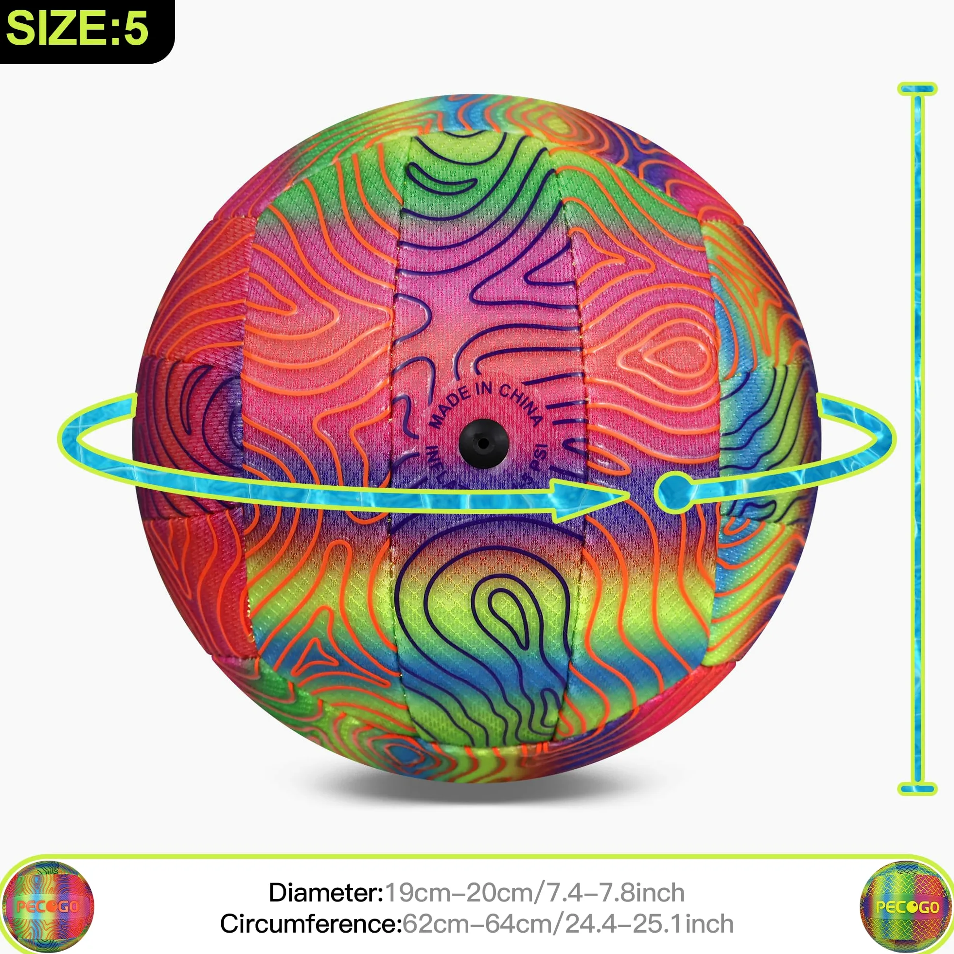 Balón de voleibol impermeable tamaño 5, perfecto para piscina, juegos de interior y exterior, duradero, ligero y fácil de usar para principiantes, adolescentes y adultos (paquete de 2 con bomba