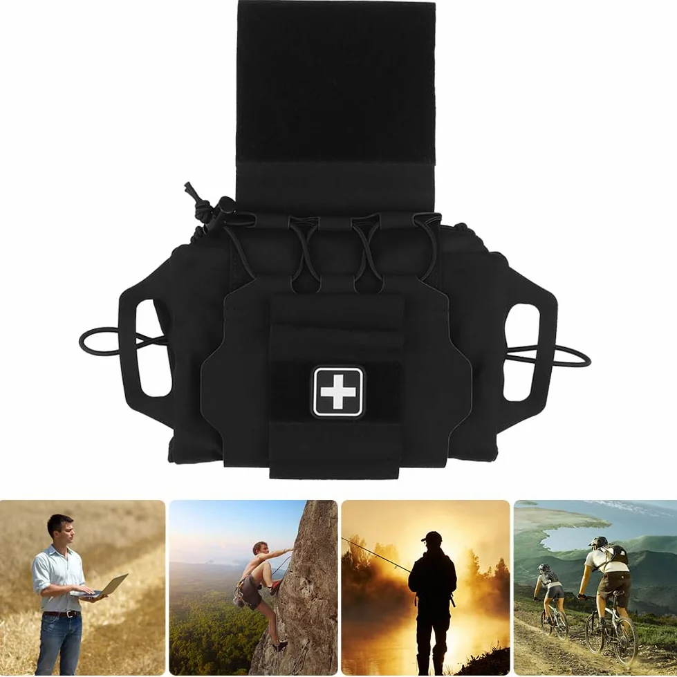 Paquete de botiquín de primeros auxilios de despliegue rápido/rápido, bolsa militar táctica, botiquín médico de despliegue rápido táctico para viajes en coche militar táctico, sende